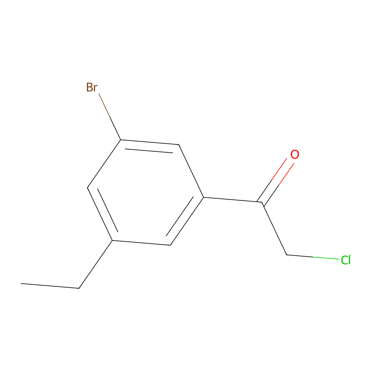 1-(3-Bromo-5-ethylphenyl)-2-chloroethanone molecular structure, CAS 2387099-37-6