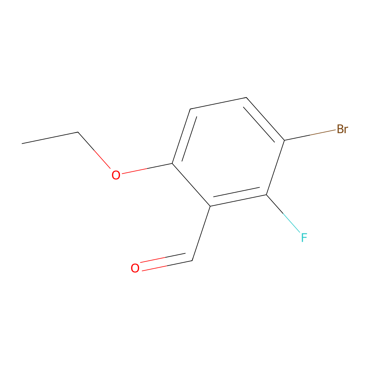3-Bromo-6-ethoxy-2-fluorobenzaldehyde molecular structure, CAS 2387102-52-3