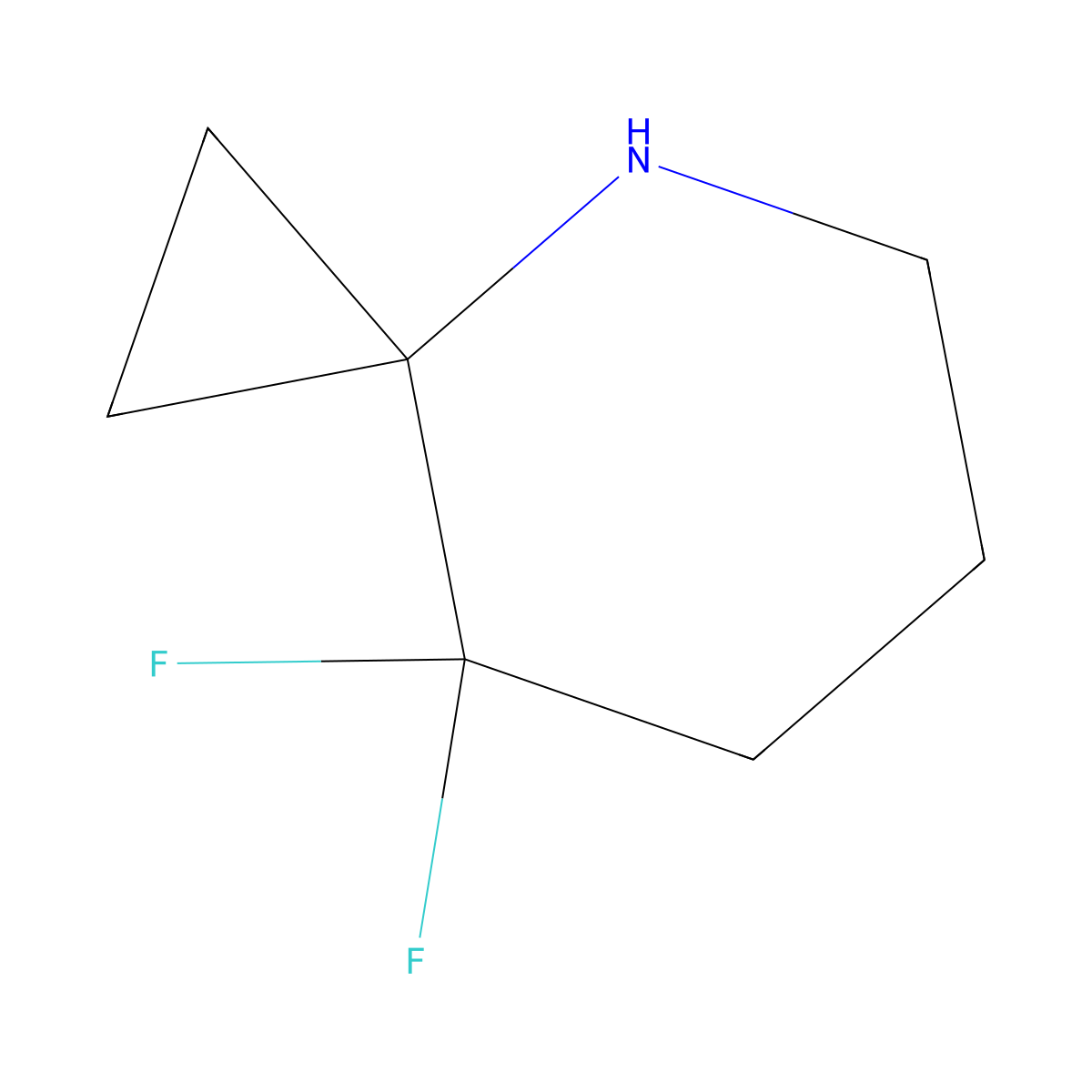 8,8-Difluoro-4-azaspiro[2.5]octane molecular structure, CAS 2387107-11-9