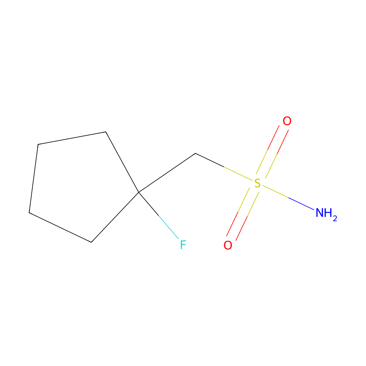 (1-Fluorocyclopentyl)methanesulfonamide molecular structure, CAS 2387110-37-2