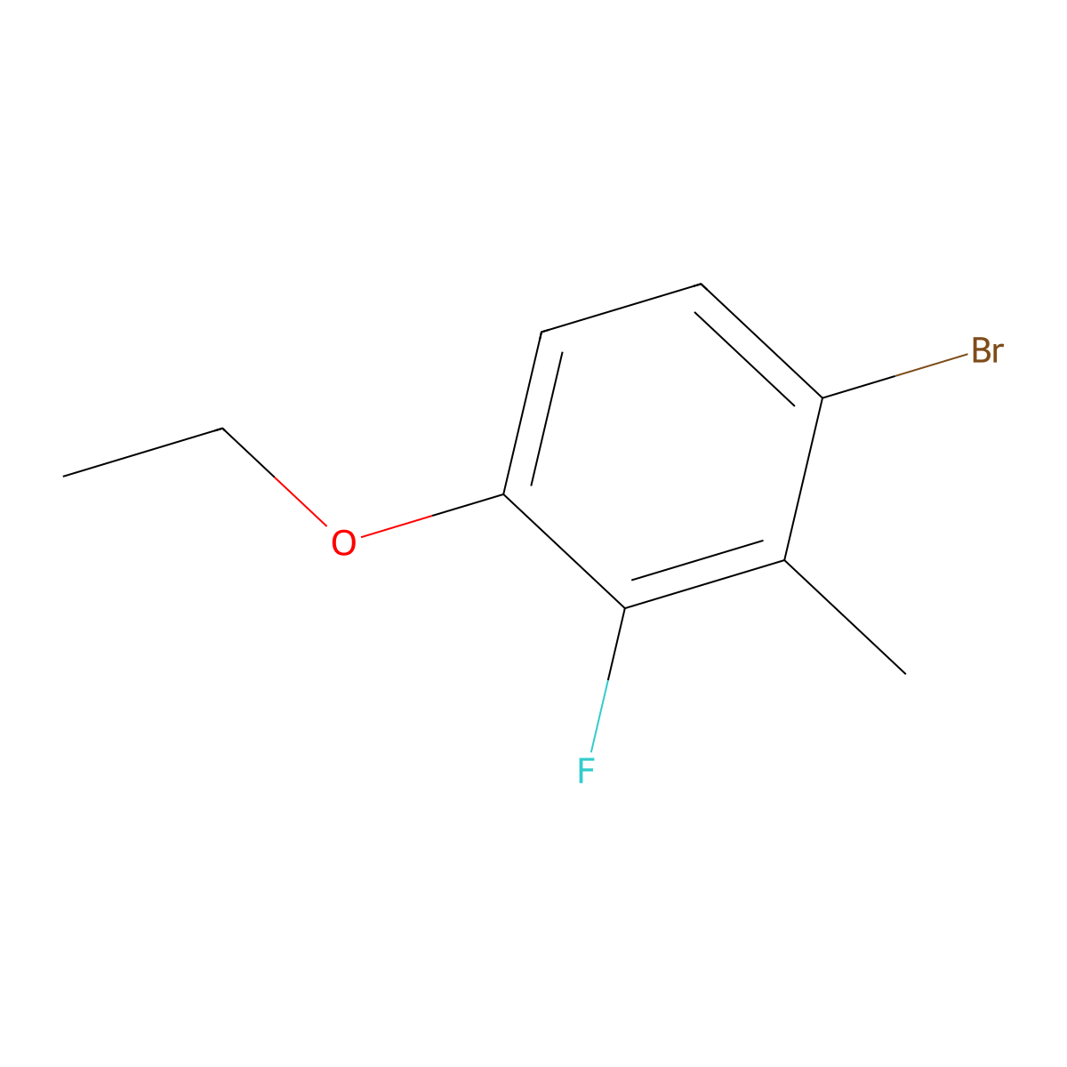 1-Bromo-4-ethoxy-3-fluoro-2-methylbenzene molecular structure, CAS 2387120-27-4