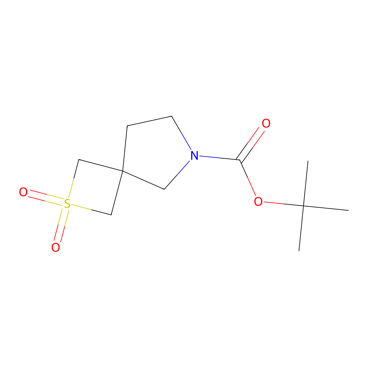 tert-Butyl 2-thia-6-azaspiro[3.4]octane-6-carboxylate 2,2-dioxide molecular structure, CAS 2387123-36-4