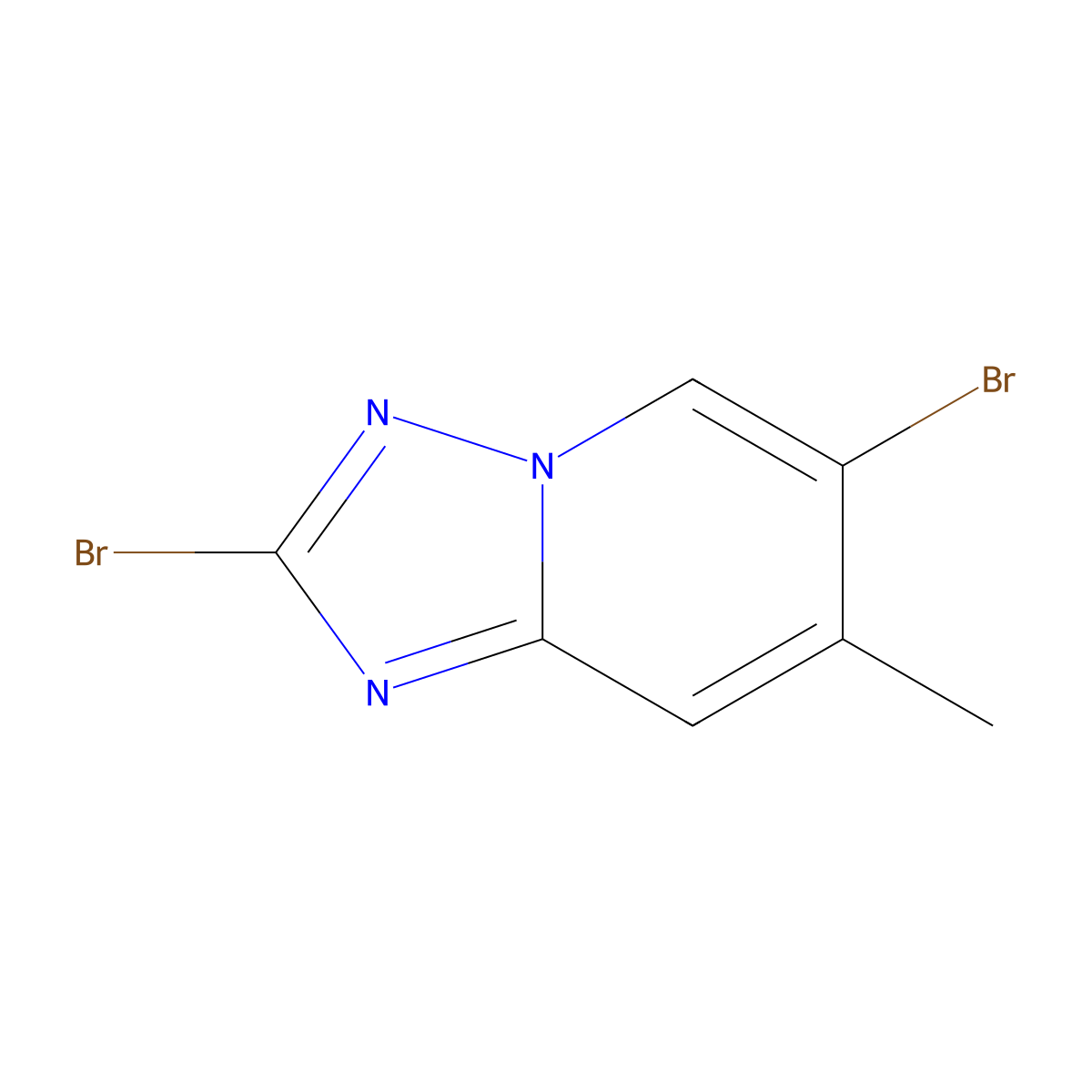 2,6-Dibromo-7-methyl-[1,2,4]triazolo[1,5-A]pyridine molecular structure, CAS 2387127-52-6