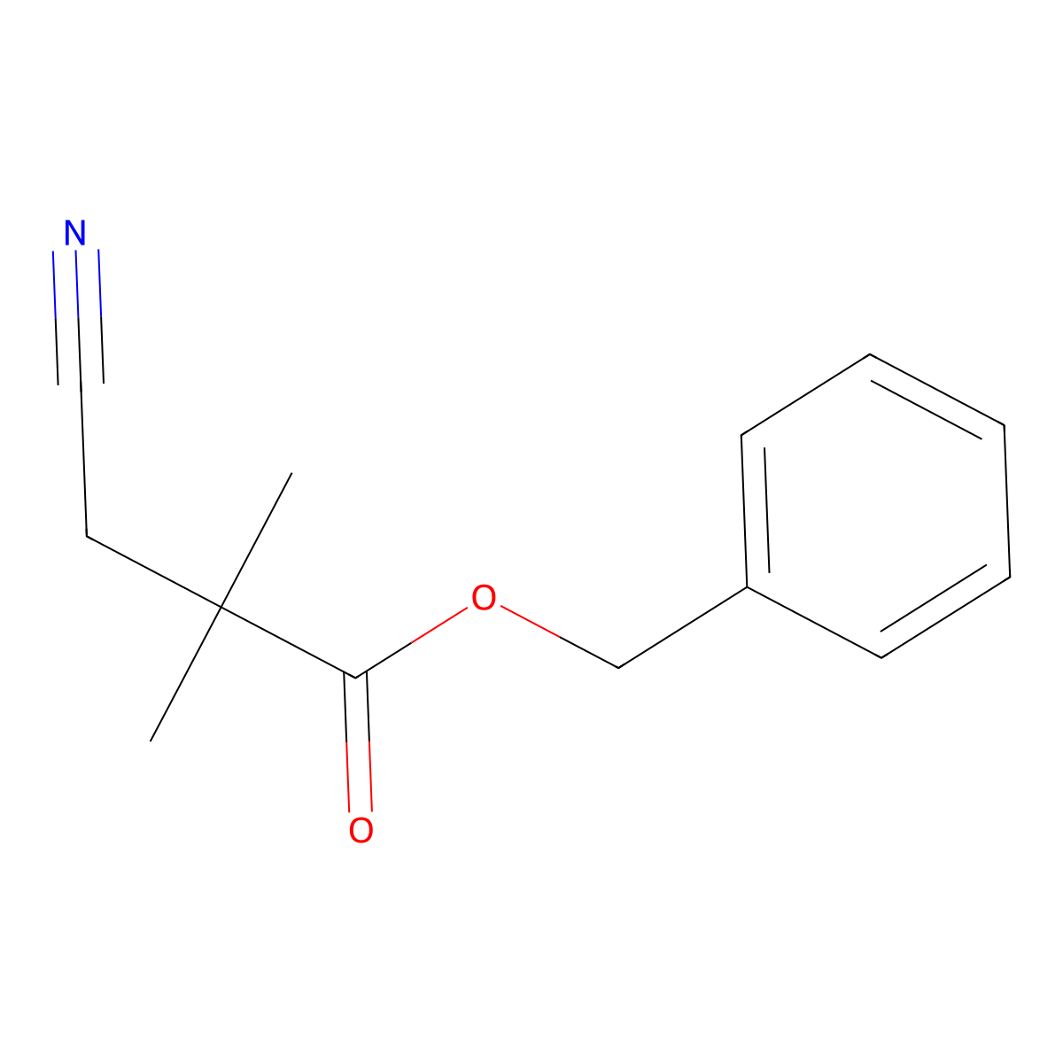 Benzyl 3-cyano-2,2-dimethylpropanoate molecular structure, CAS 2387130-54-1