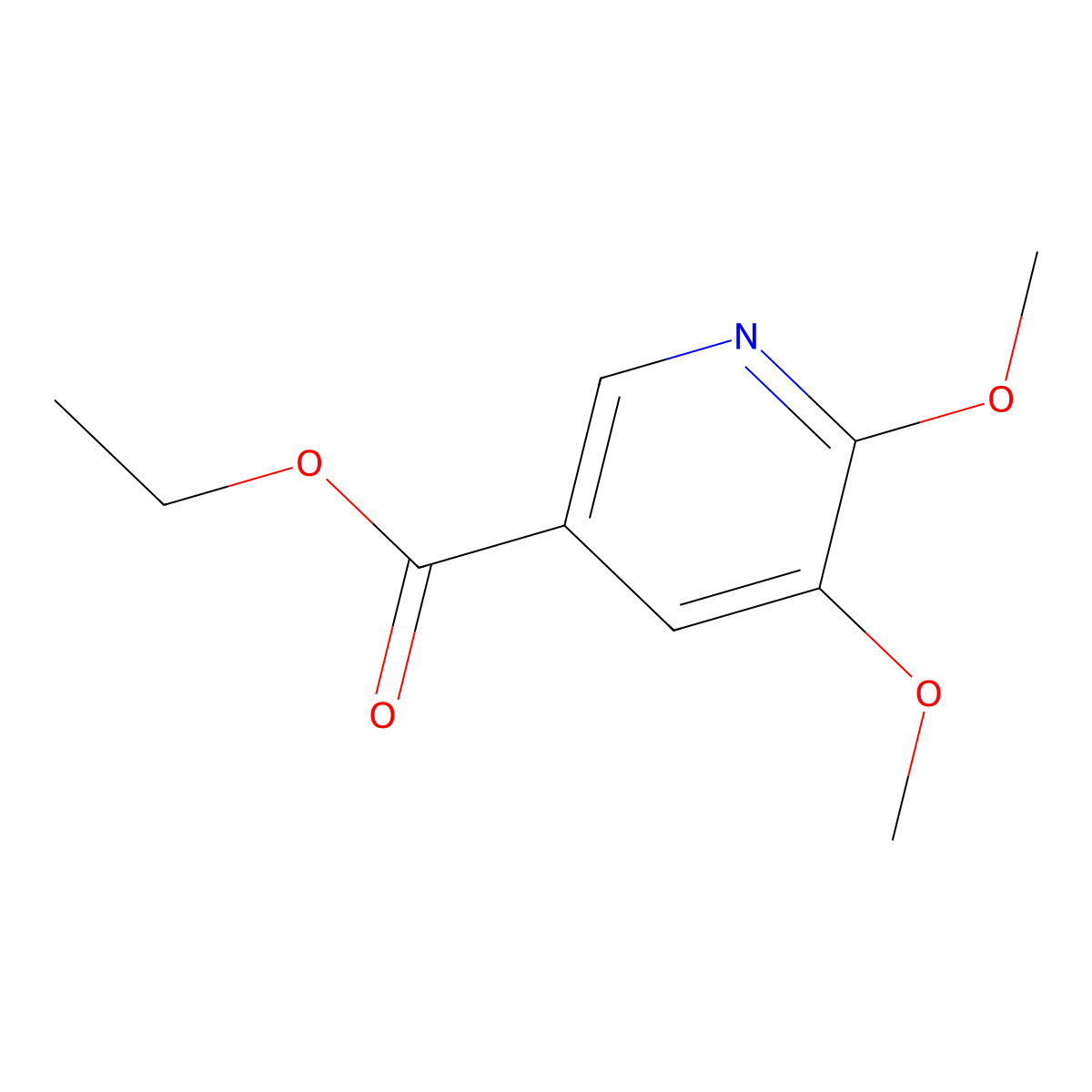 Ethyl 5,6-dimethoxynicotinate molecular structure, CAS 2387136-36-7