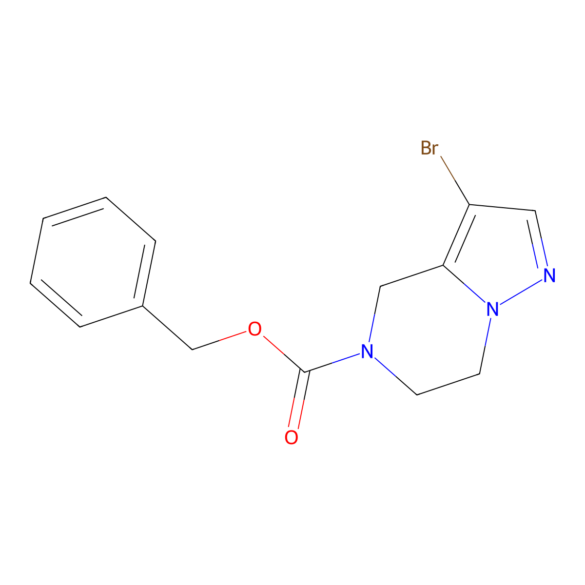 benzyl 3-bromo-4H,5H,6H,7H-pyrazolo[1,5-a]pyrazine-5-carboxylate molecular structure, CAS 2387137-39-3