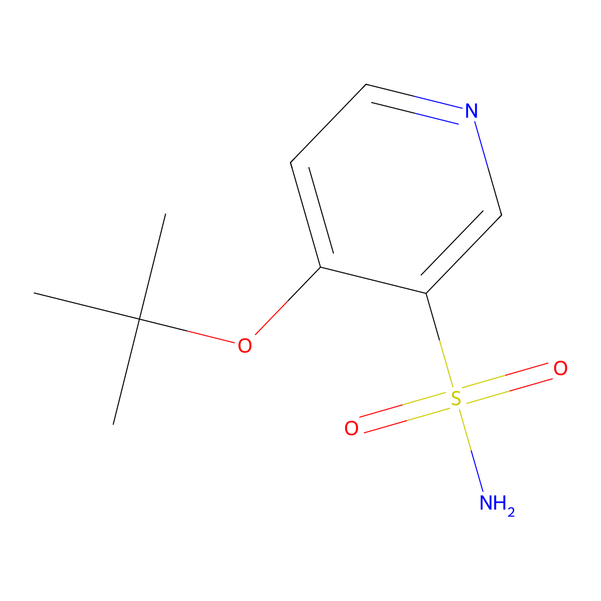 4-(Tert-butoxy)pyridine-3-sulfonamide molecular structure, CAS 2387147-30-8