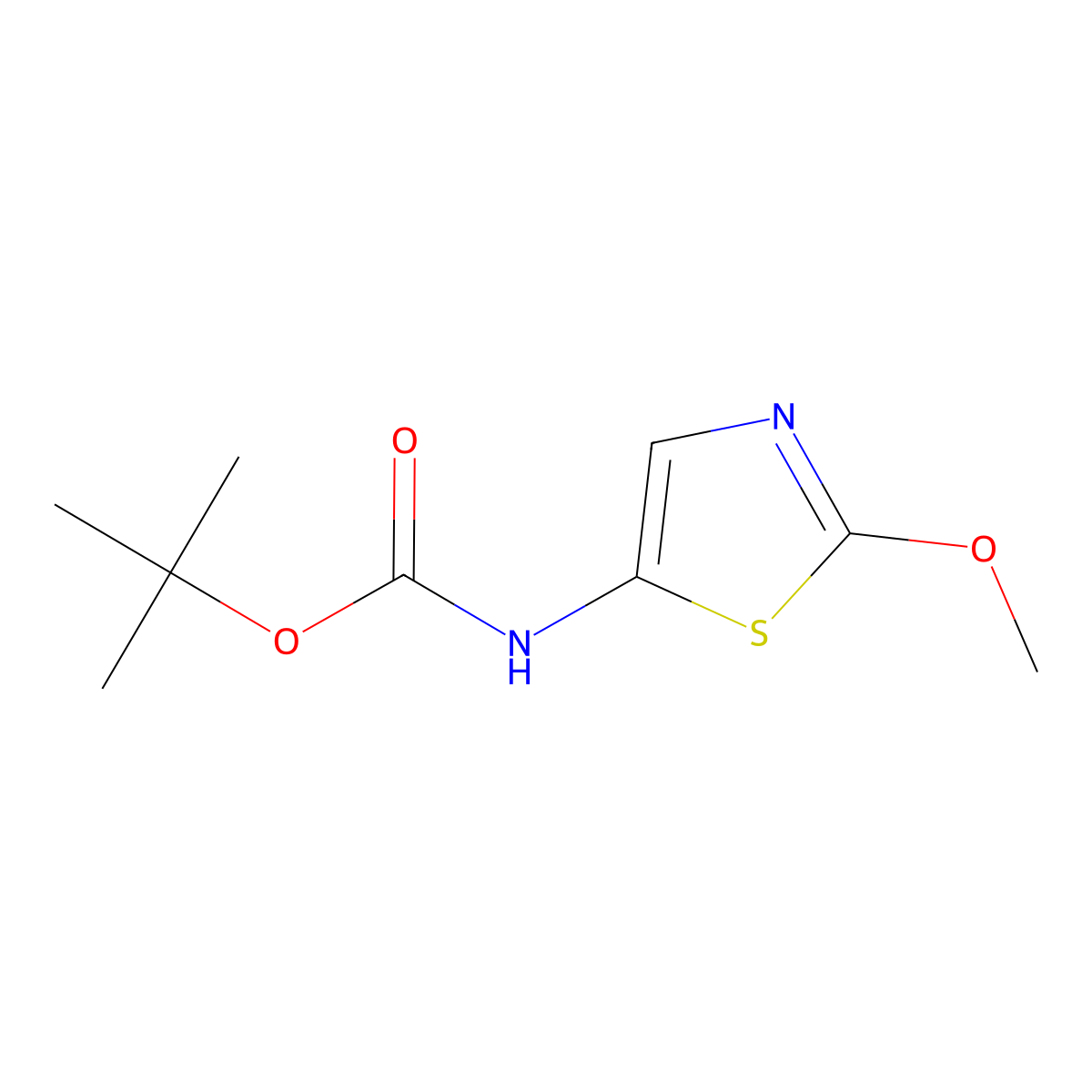 tert-Butyl (2-methoxythiazol-5-yl)carbamate molecular structure, CAS 2387148-05-0