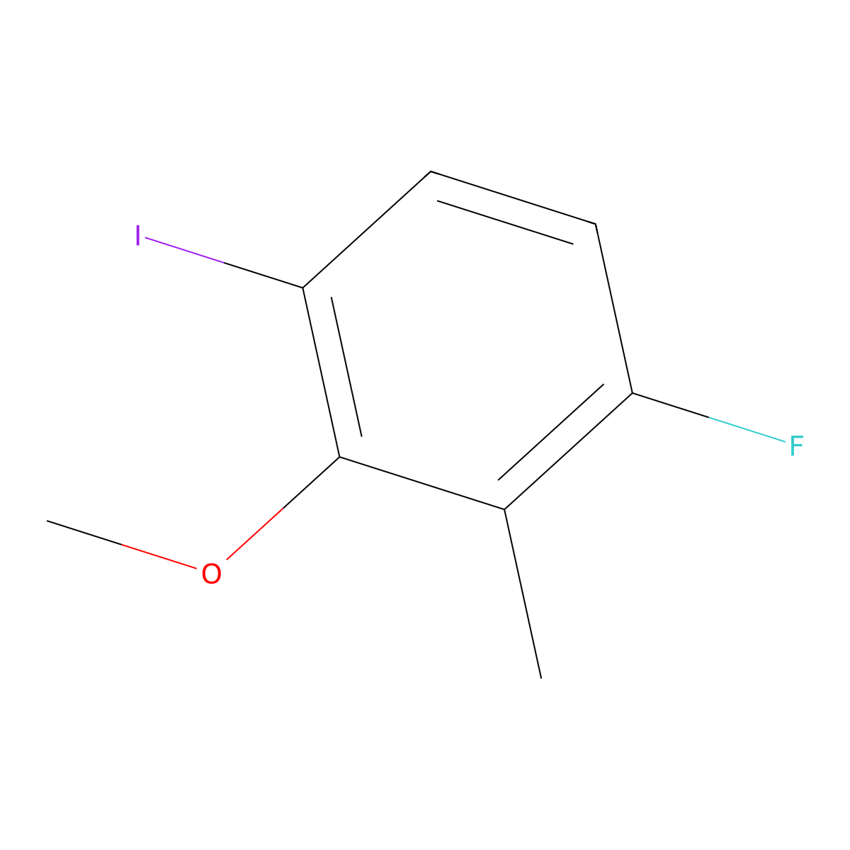 1-Fluoro-4-iodo-3-methoxy-2-methylbenzene molecular structure, CAS 2387149-01-9