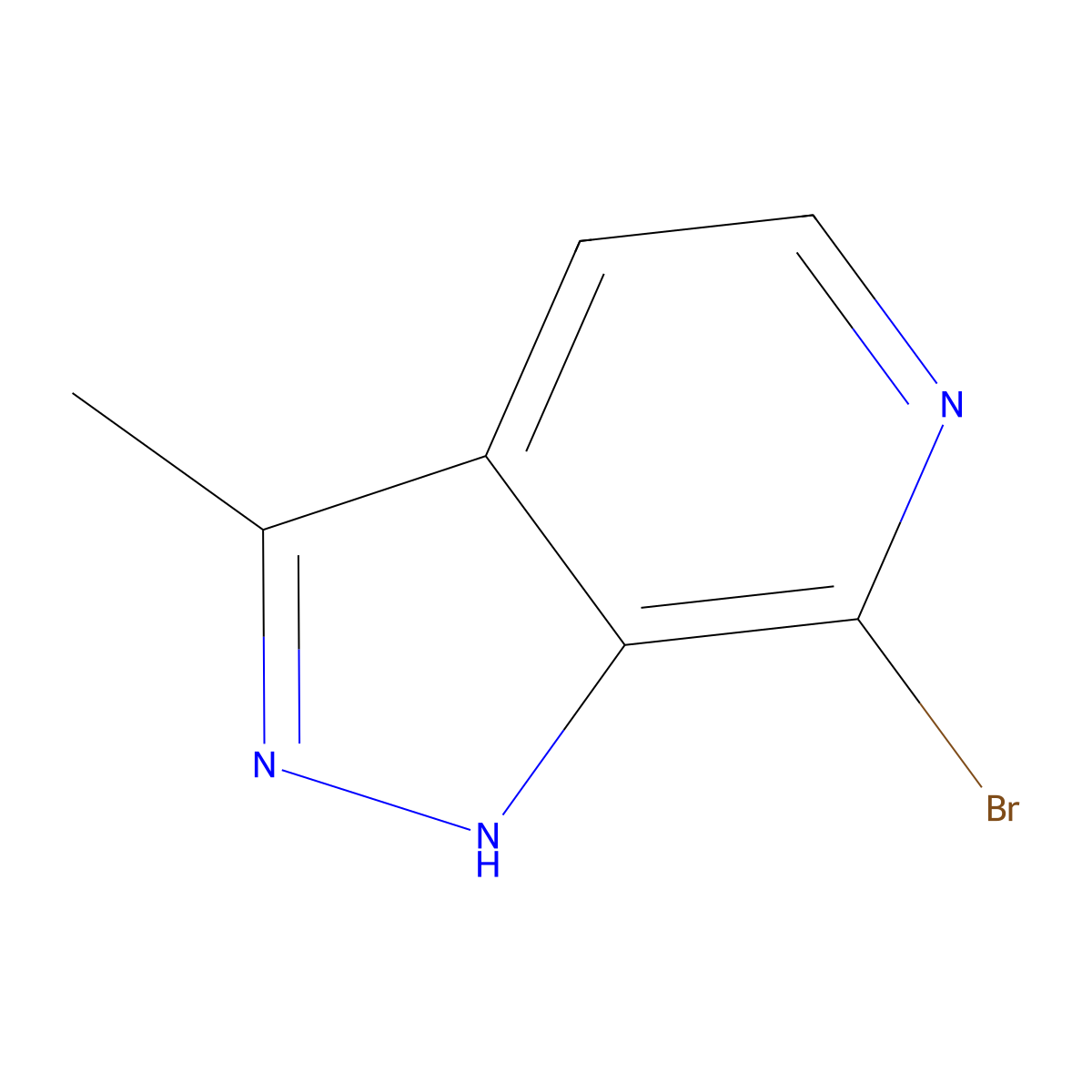 7-Bromo-3-methyl-1H-pyrazolo[3,4-c]pyridine molecular structure, CAS 2387151-66-6