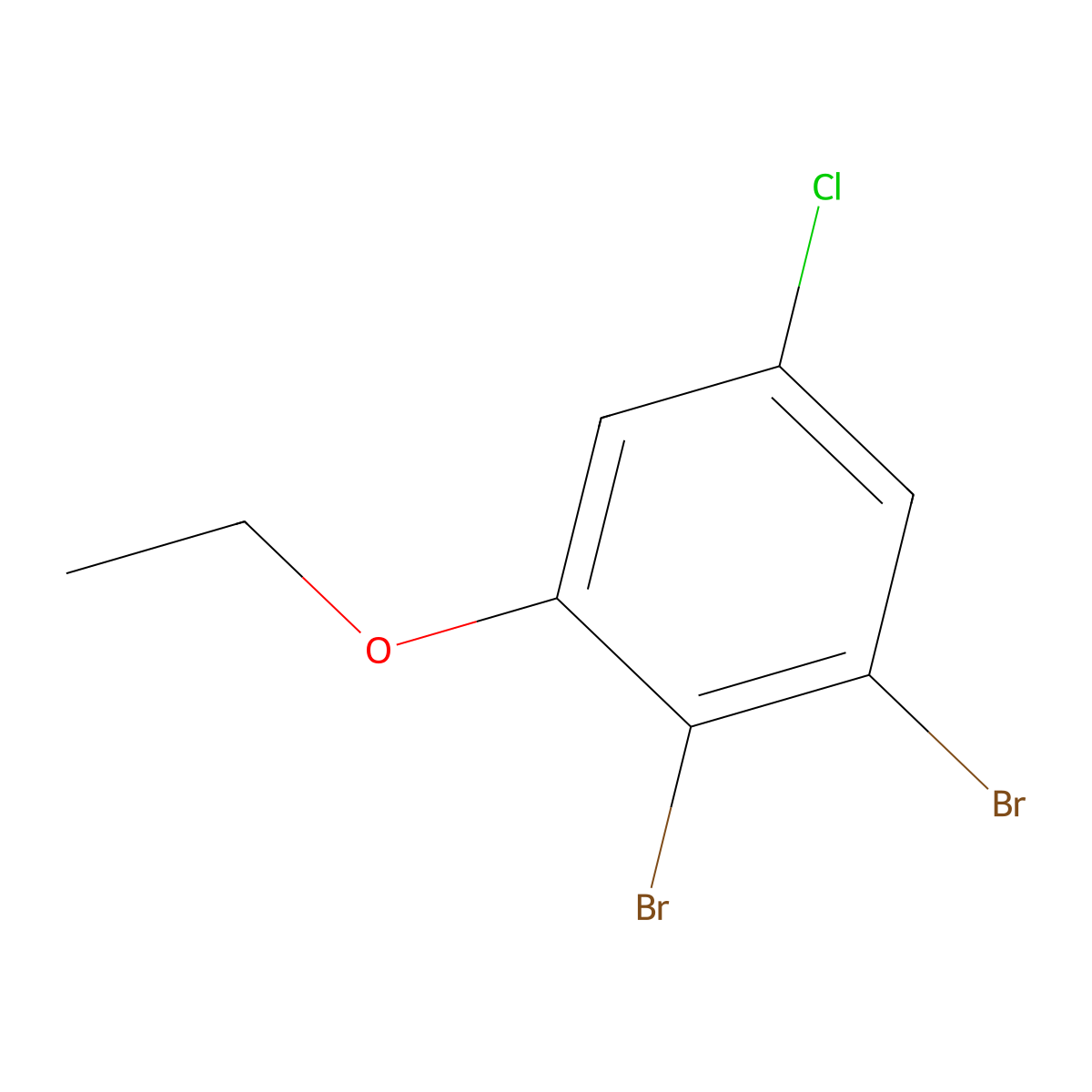 1,2-Dibromo-5-chloro-3-ethoxybenZene molecular structure, CAS 2387151-91-7