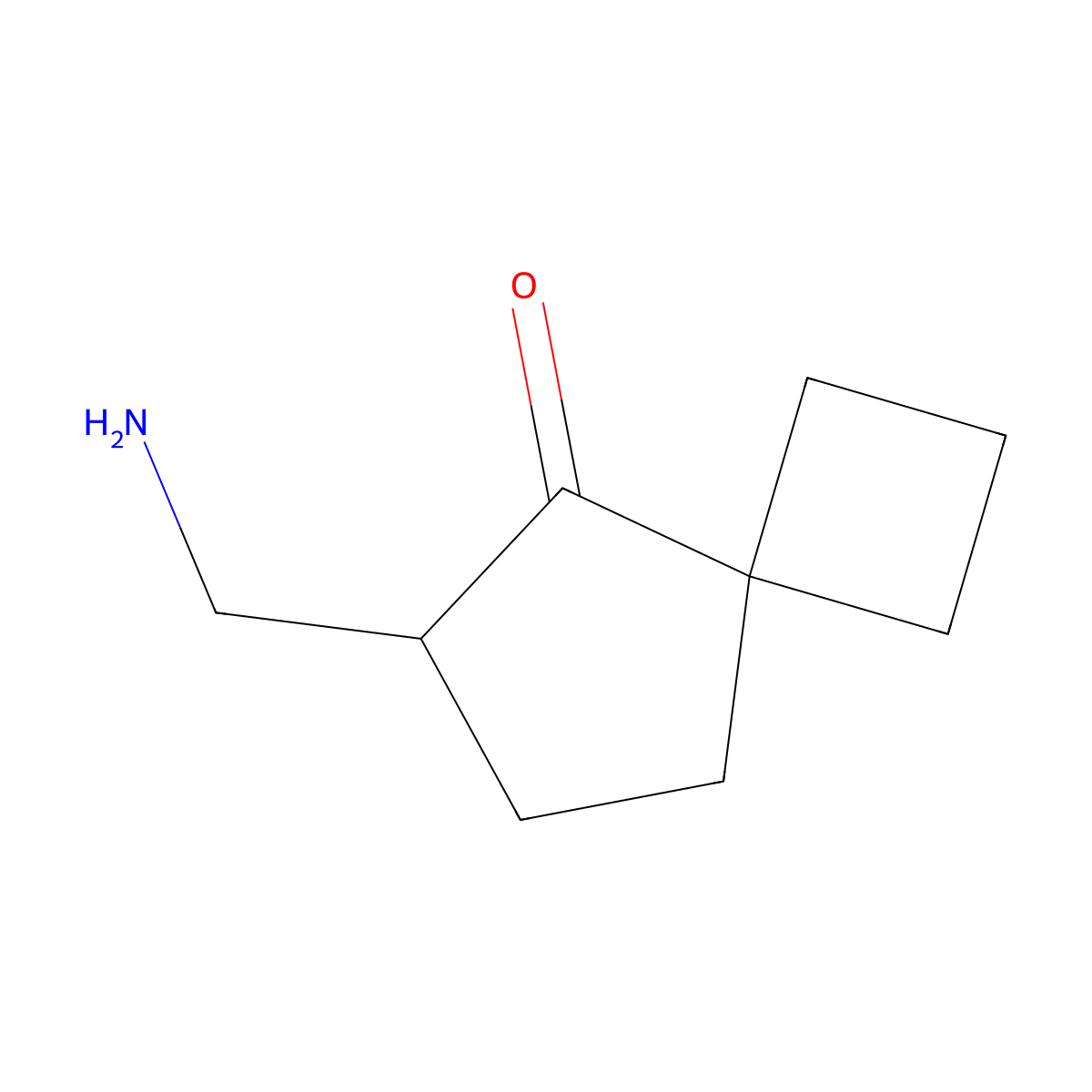 6-(Aminomethyl)spiro[3.4]octan-5-one molecular structure, CAS 2387158-38-3