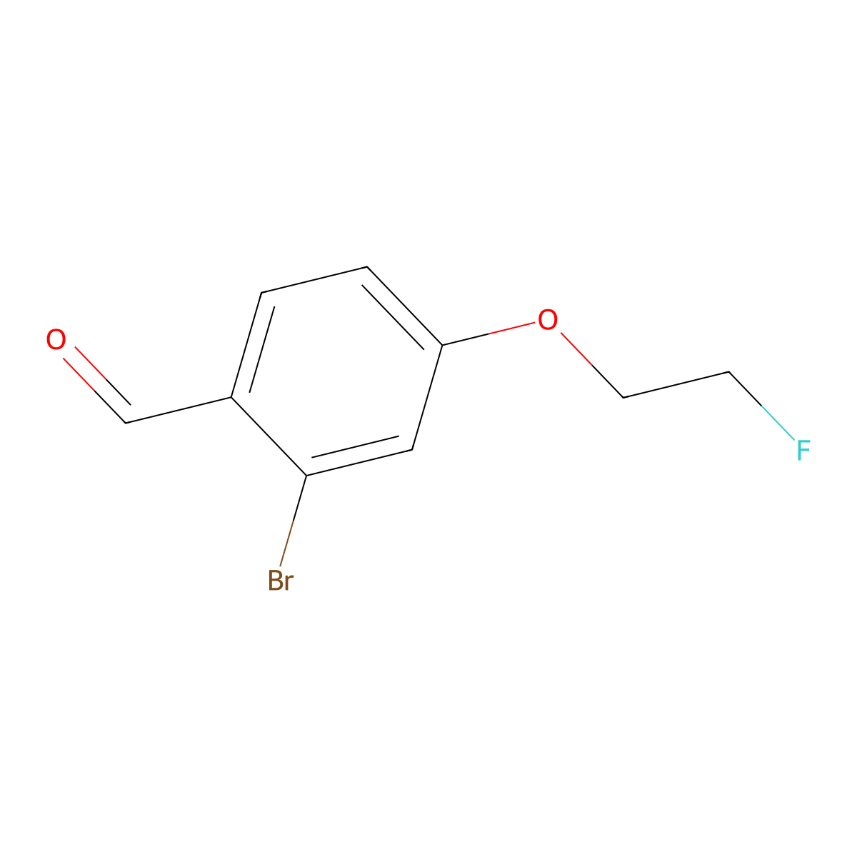 2-Bromo-4-(2-fluoroethoxy)benzaldehyde molecular structure, CAS 2387170-11-6