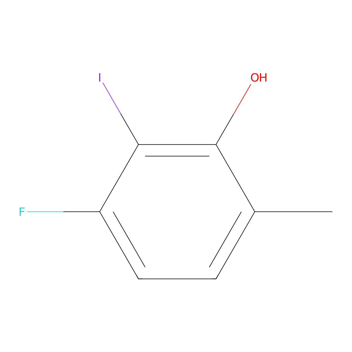 3-Fluoro-2-iodo-6-methylphenol molecular structure, CAS 2387175-11-1