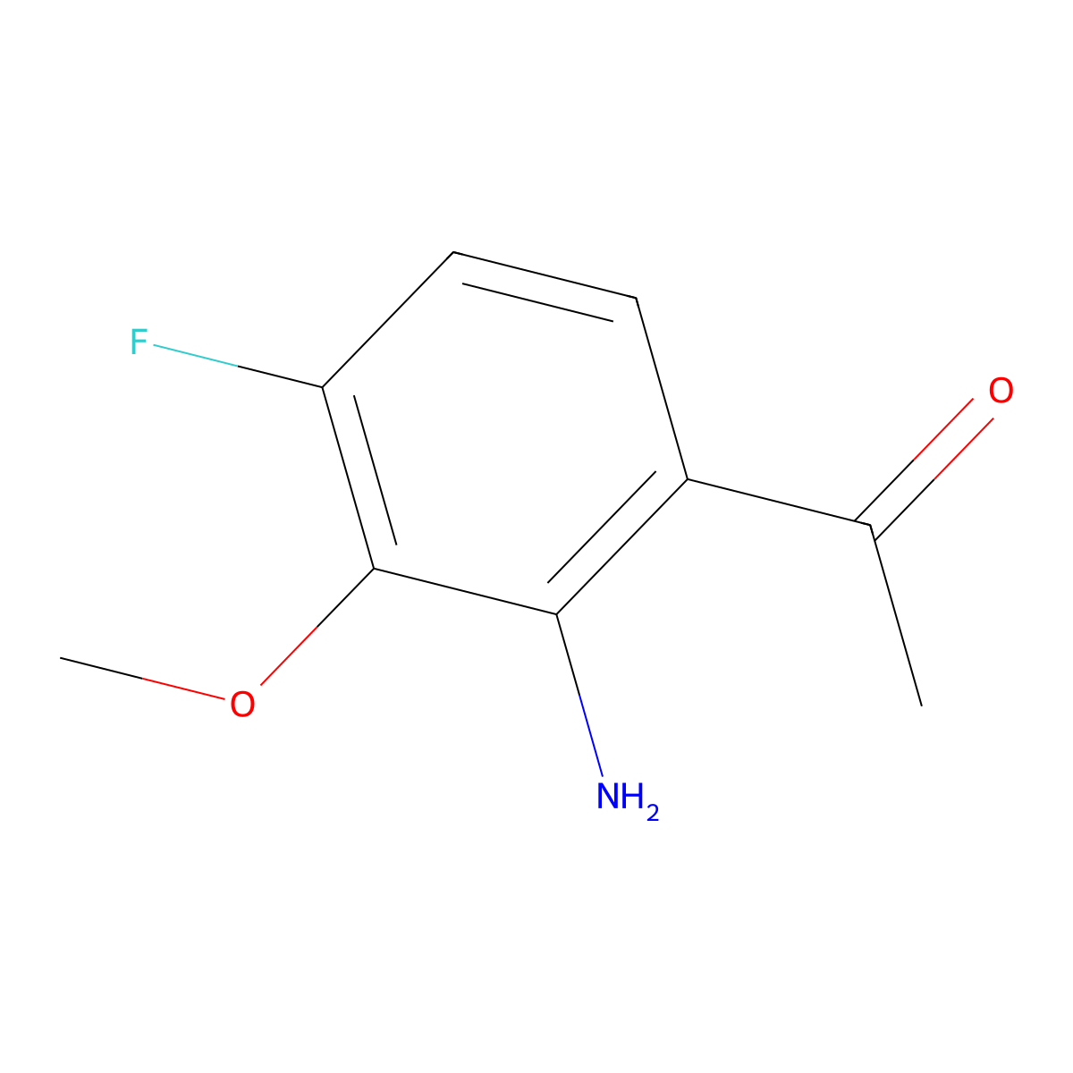 1-(2-Amino-4-fluoro-3-methoxy-phenyl)-ethanone molecular structure, CAS 2387179-75-9