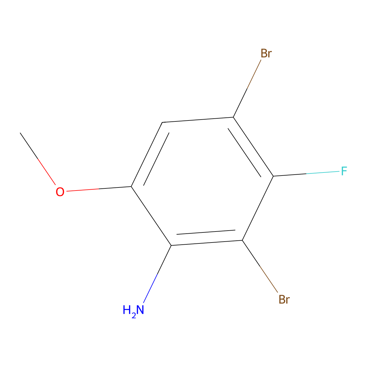 2,4-Dibromo-3-fluoro-6-methoxyaniline molecular structure, CAS 2387180-25-6