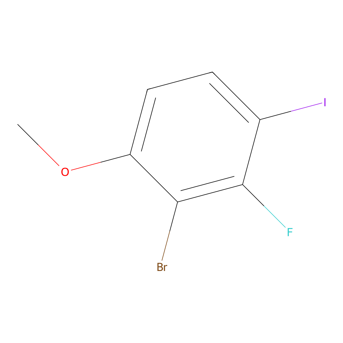 2-Bromo-3-fluoro-4-iodo-1-methoxybenZene molecular structure, CAS 2387195-45-9