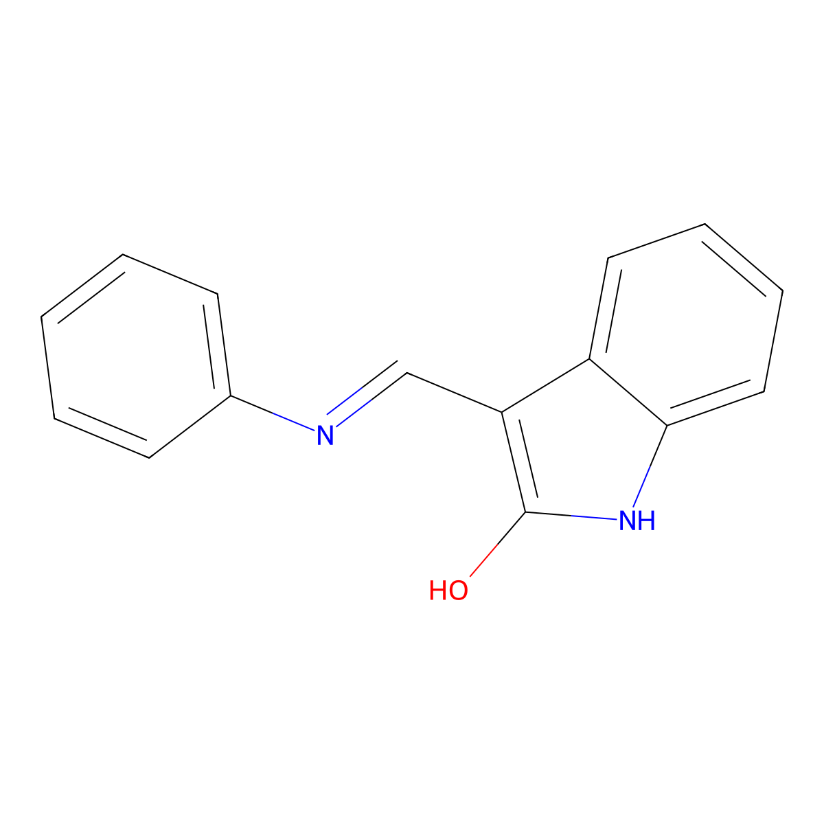 3-(anilinomethylidene)-1H-indol-2-one molecular structure, CAS 23872-37-9