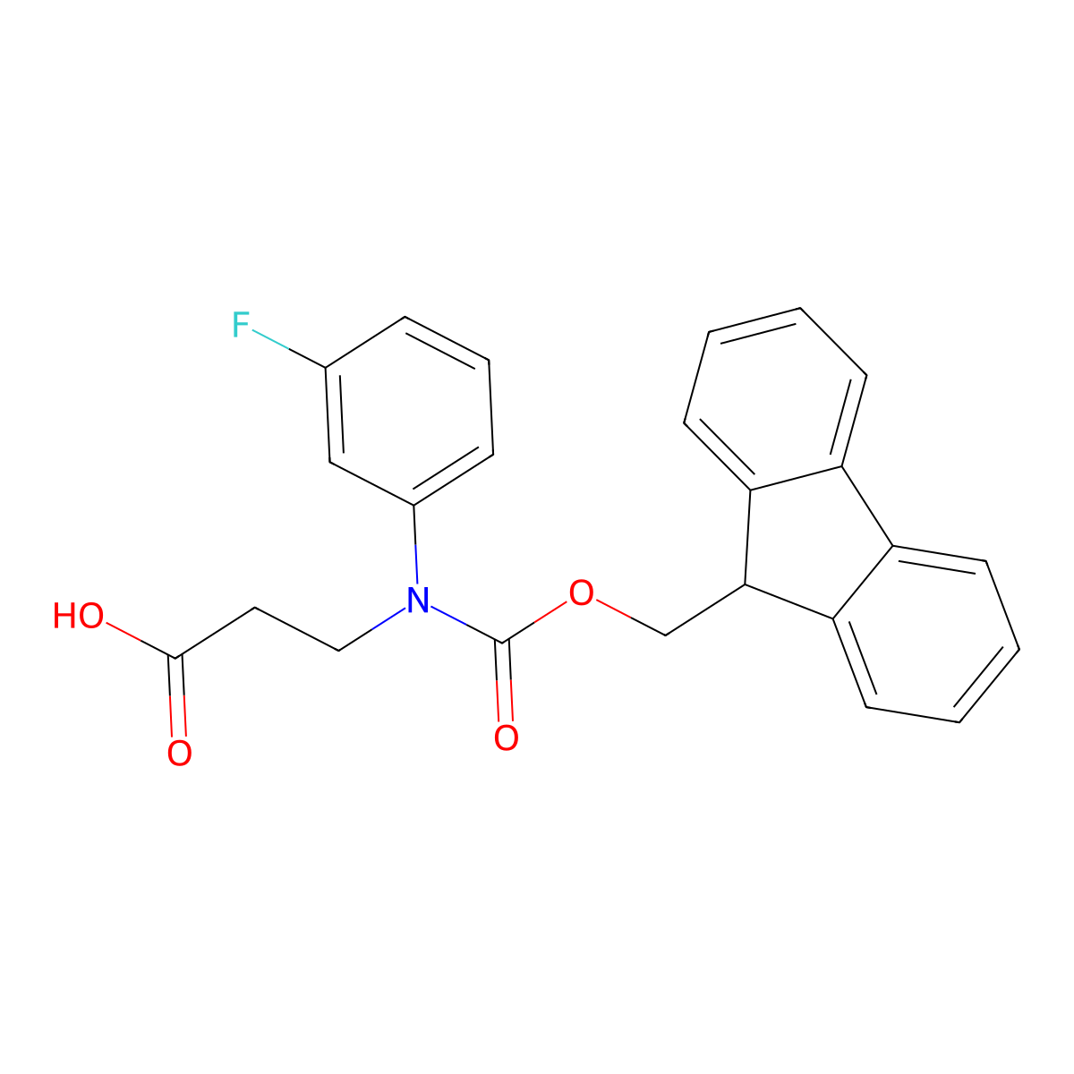 3-({[(9H-fluoren-9-yl)methoxy]carbonyl}(3-fluorophenyl)amino)propanoic acid molecular structure, CAS 2387206-48-4