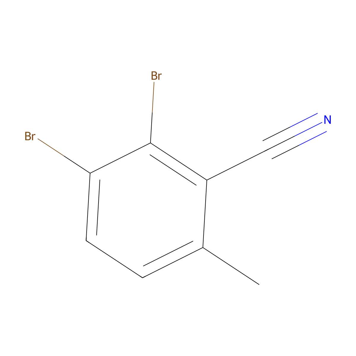2,3-Dibromo-6-methylbenzonitrile molecular structure, CAS 2387208-70-8