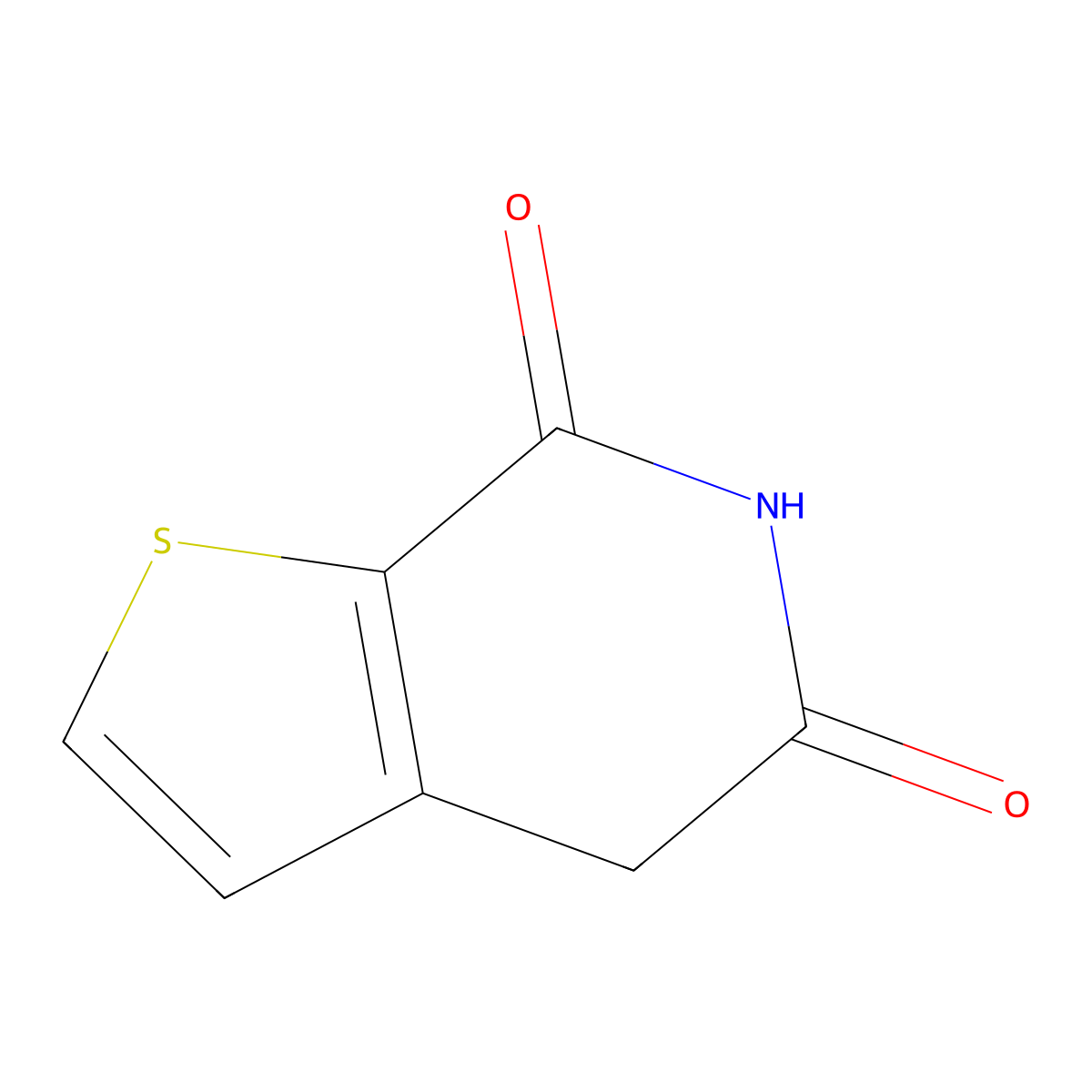 4H,5H,6H,7H-thieno[2,3-c]pyridine-5,7-dione molecular structure, CAS 2387210-73-1
