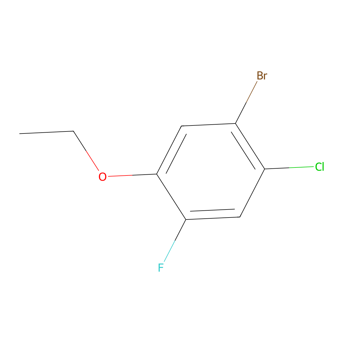 1-Bromo-2-chloro-5-ethoxy-4-fluorobenZene molecular structure, CAS 2387210-74-2
