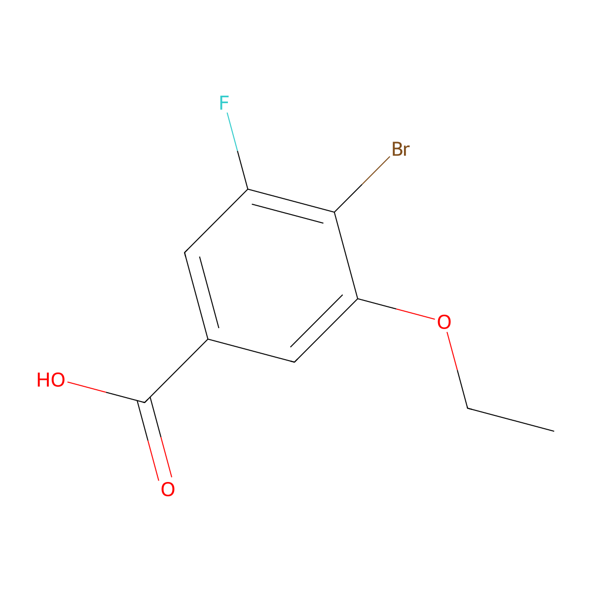 4-Bromo-3-ethoxy-5-fluorobenzoic acid molecular structure, CAS 2387237-05-8