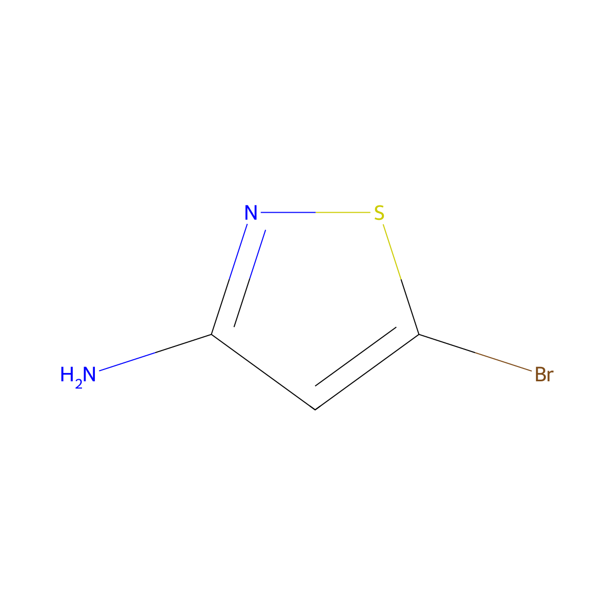 5-Bromoisothiazol-3-amine molecular structure, CAS 2387239-22-5
