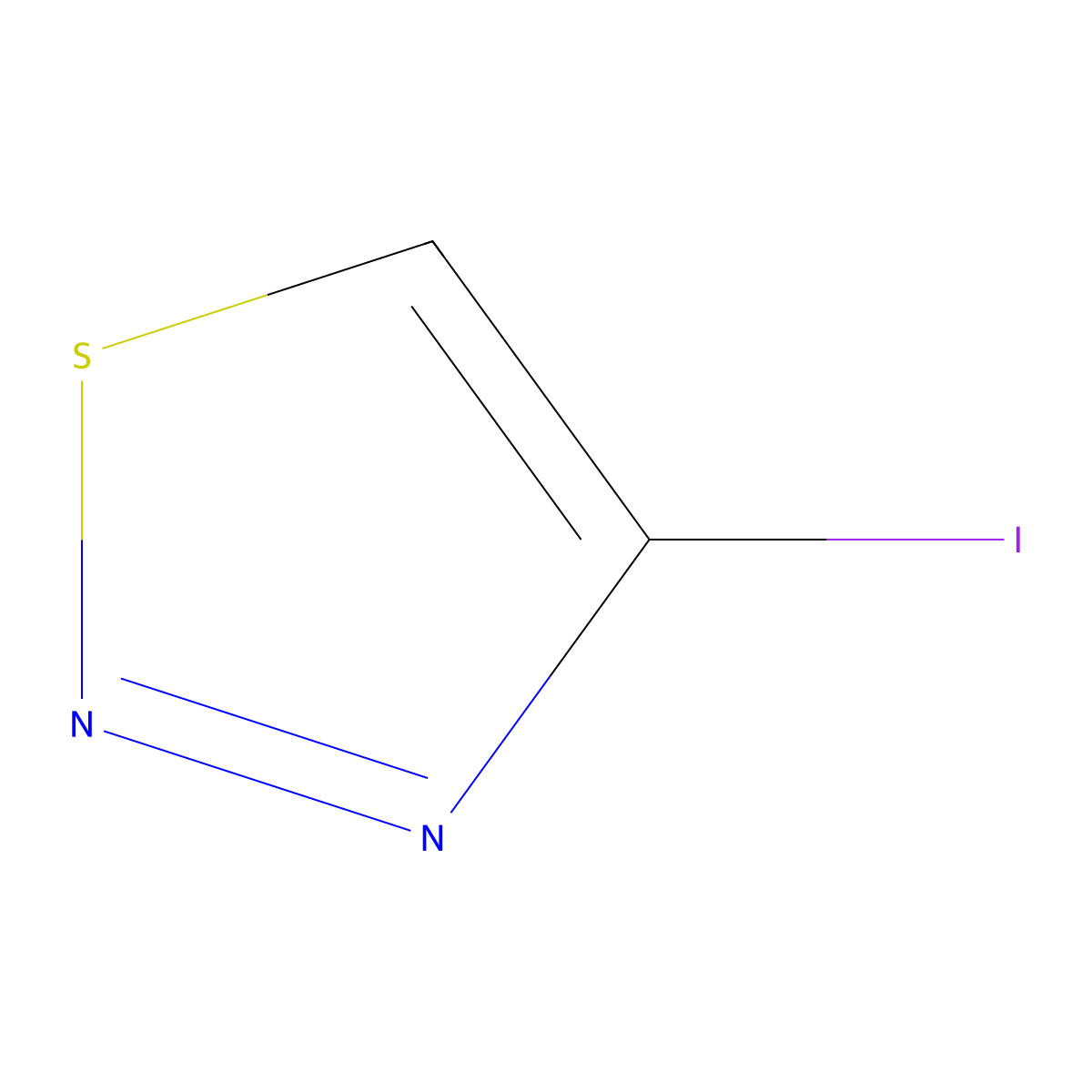 4-Iodo-1,2,3-thiadiazole molecular structure, CAS 2387240-72-2