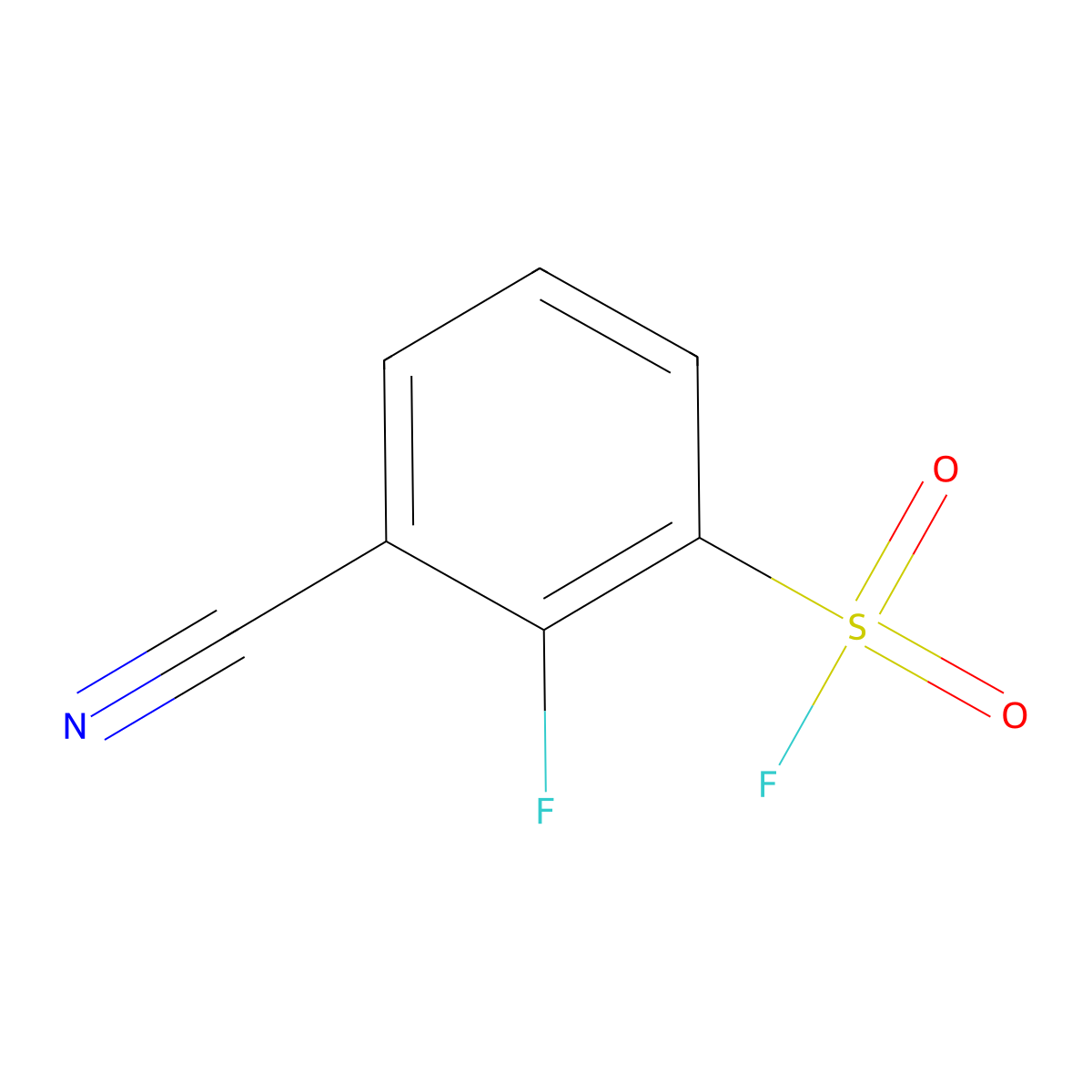 3-Cyano-2-fluorobenzene-1-sulfonyl fluoride molecular structure, CAS 2387245-82-9