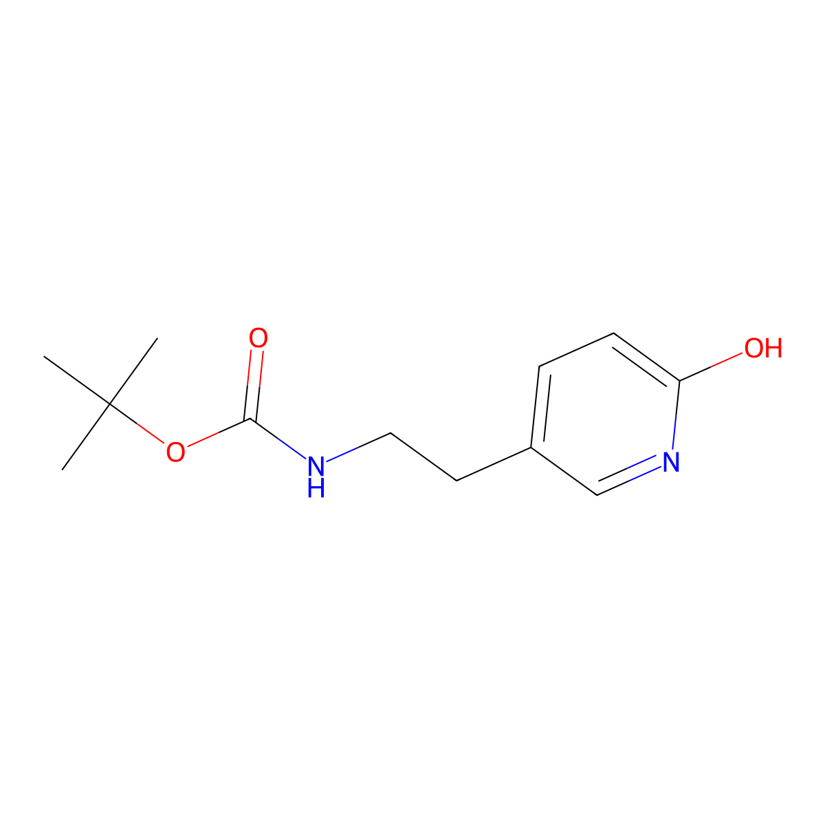 tert-butyl N-[2-(6-hydroxypyridin-3-yl)ethyl]carbamate molecular structure, CAS 2387253-66-7