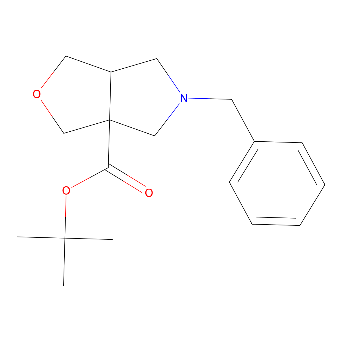 tert-Butyl 5-benzylhexahydro-1H-furo[3,4-c]pyrrole-3a-carboxylate molecular structure, CAS 2387256-80-4
