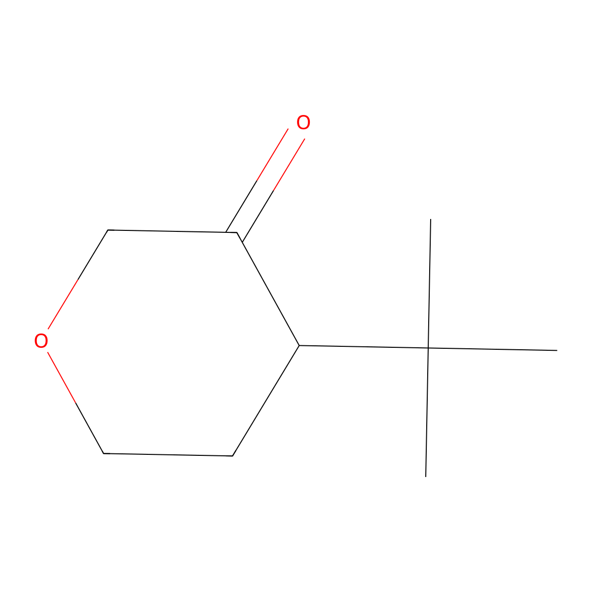 4-Tert-butyloxan-3-one molecular structure, CAS 2387262-74-8