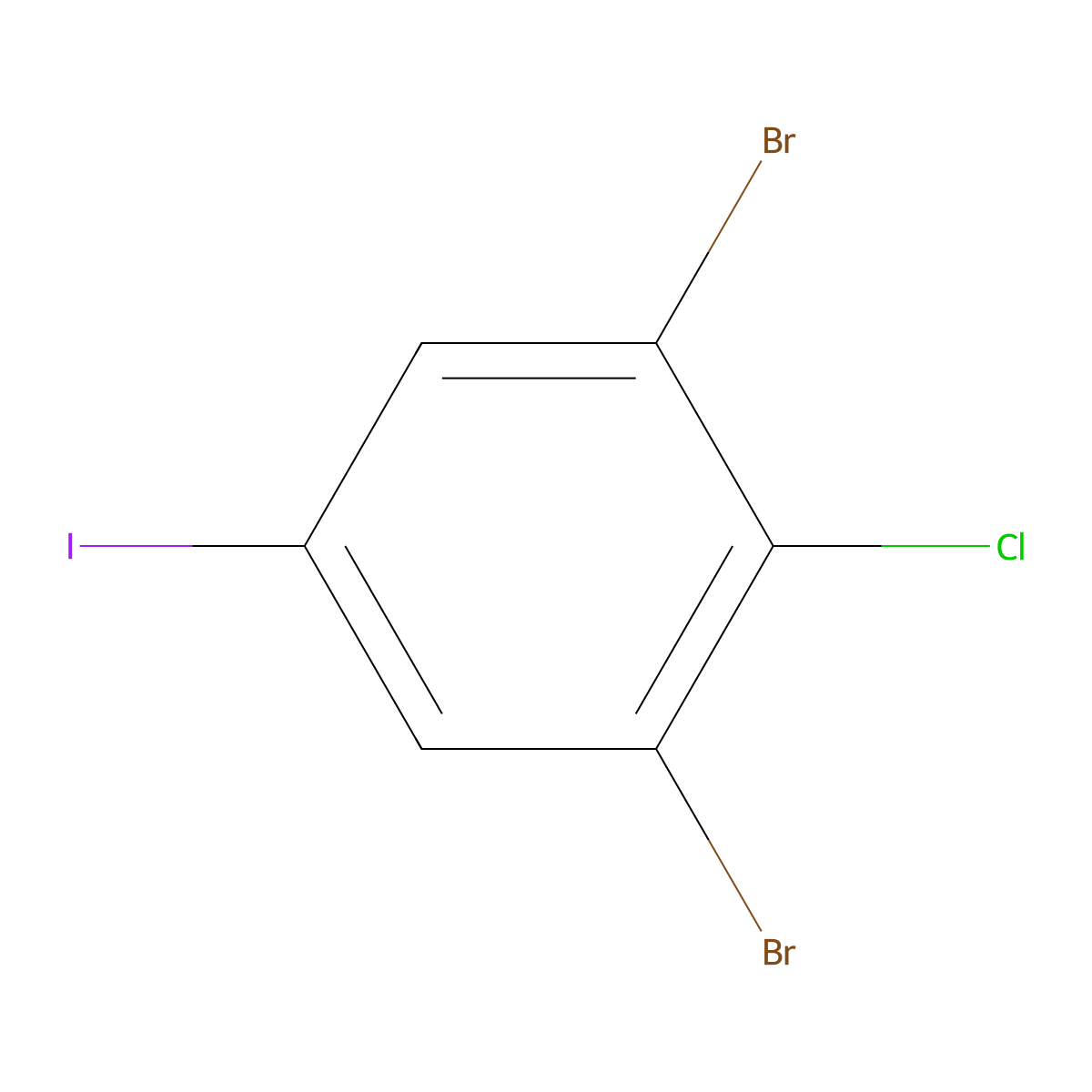 1,3-Dibromo-2-chloro-5-iodobenzene molecular structure, CAS 2387266-13-7
