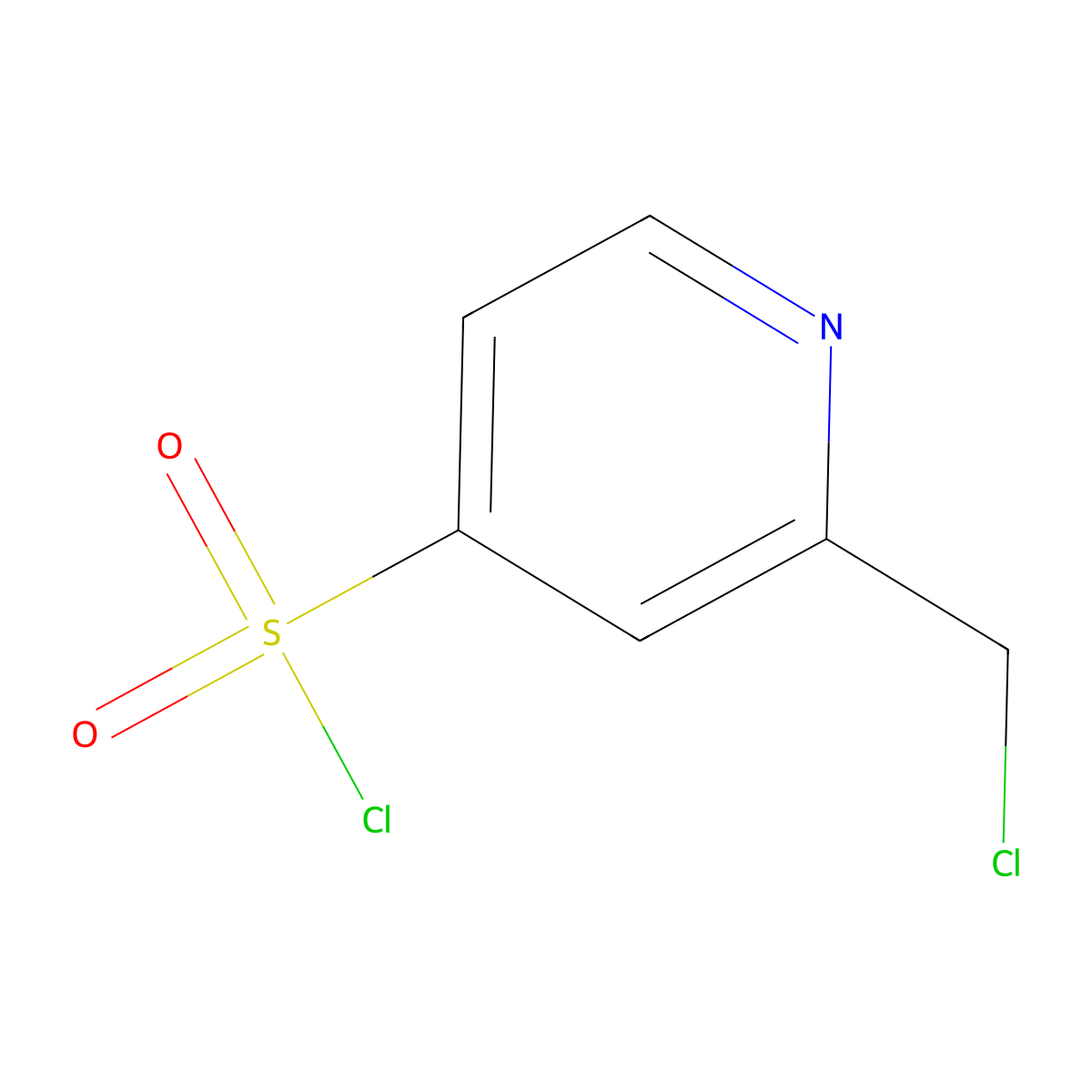 2-(Chloromethyl)pyridine-4-sulfonyl chloride molecular structure, CAS 2387270-56-4