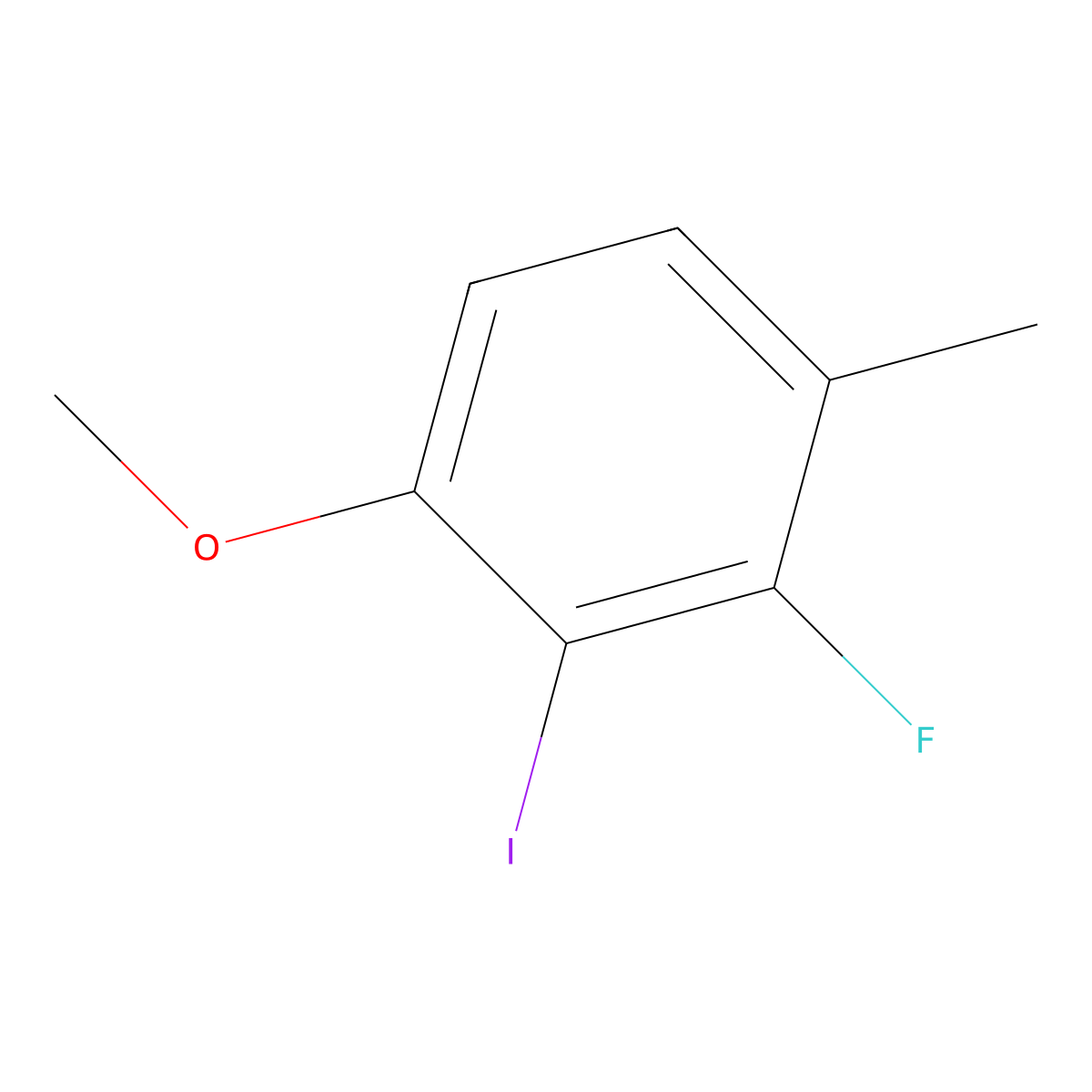 2-Fluoro-3-iodo-4-methoxy-1-methylbenzene molecular structure, CAS 2387271-54-5