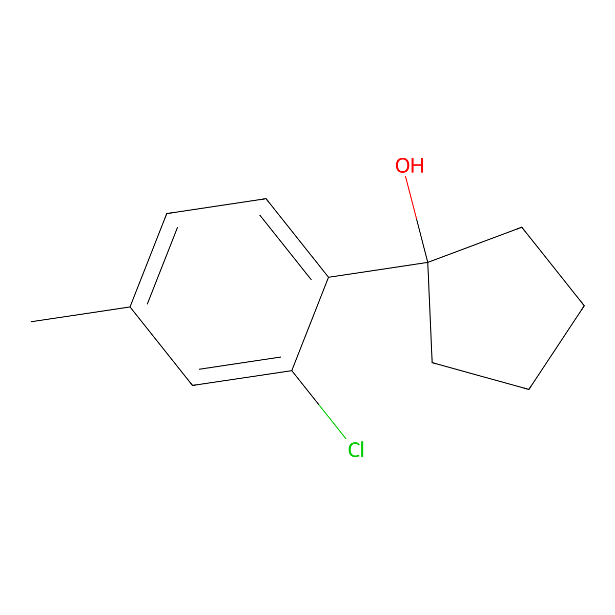 1-(2-Chloro-4-methylphenyl)cyclopentanol molecular structure, CAS 2387278-23-9