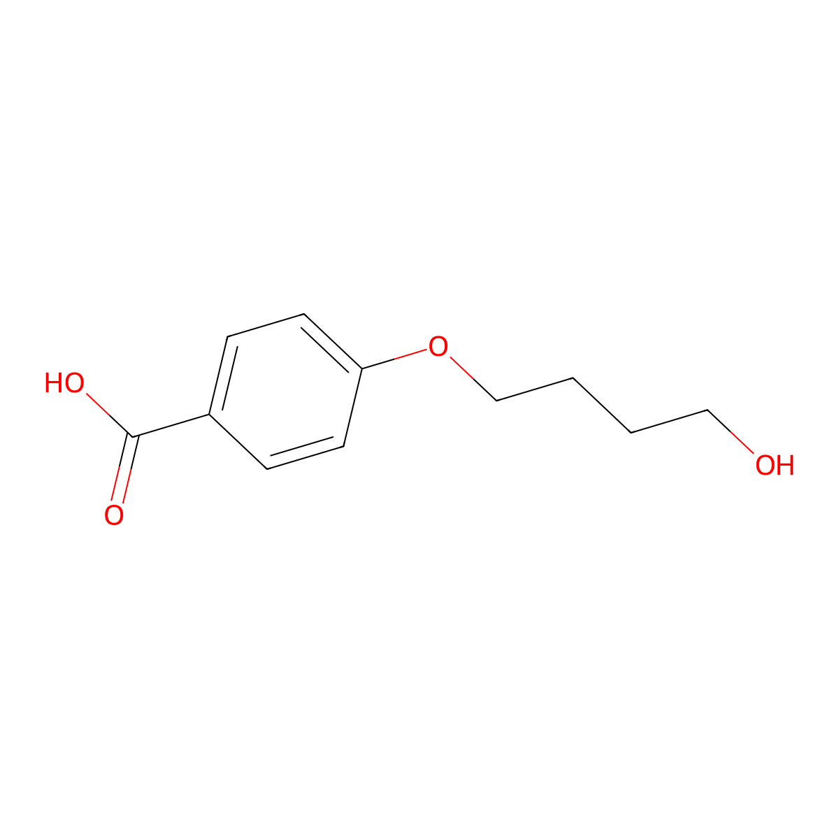 4-(4-Hydroxybutoxy)benzoic acid molecular structure, CAS 23873-49-6