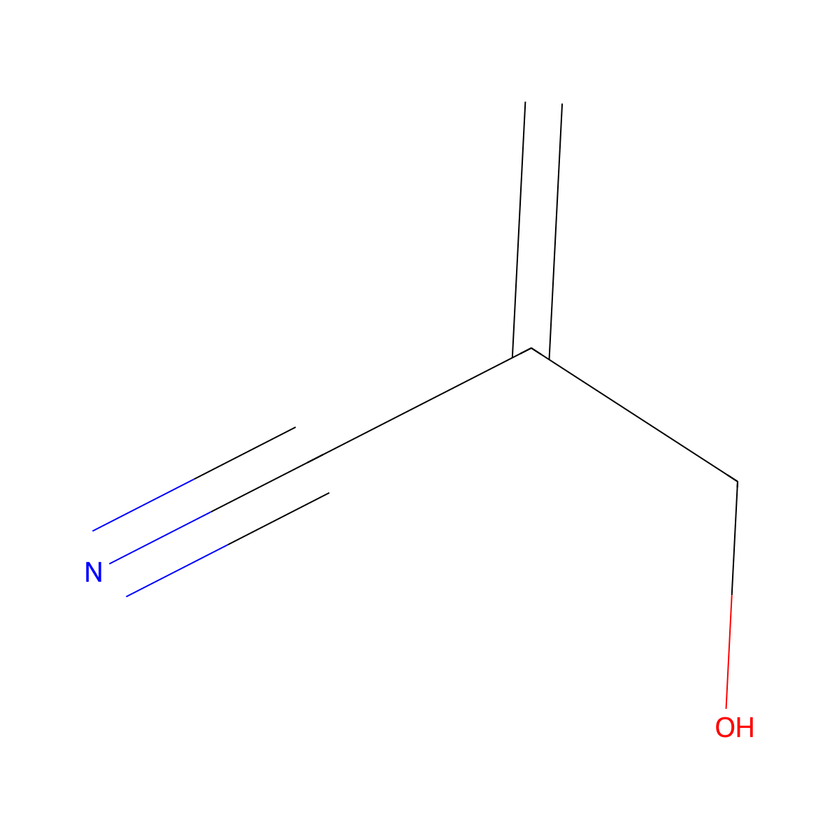 2-(Hydroxymethyl)acrylonitrile molecular structure, CAS 23873-54-3