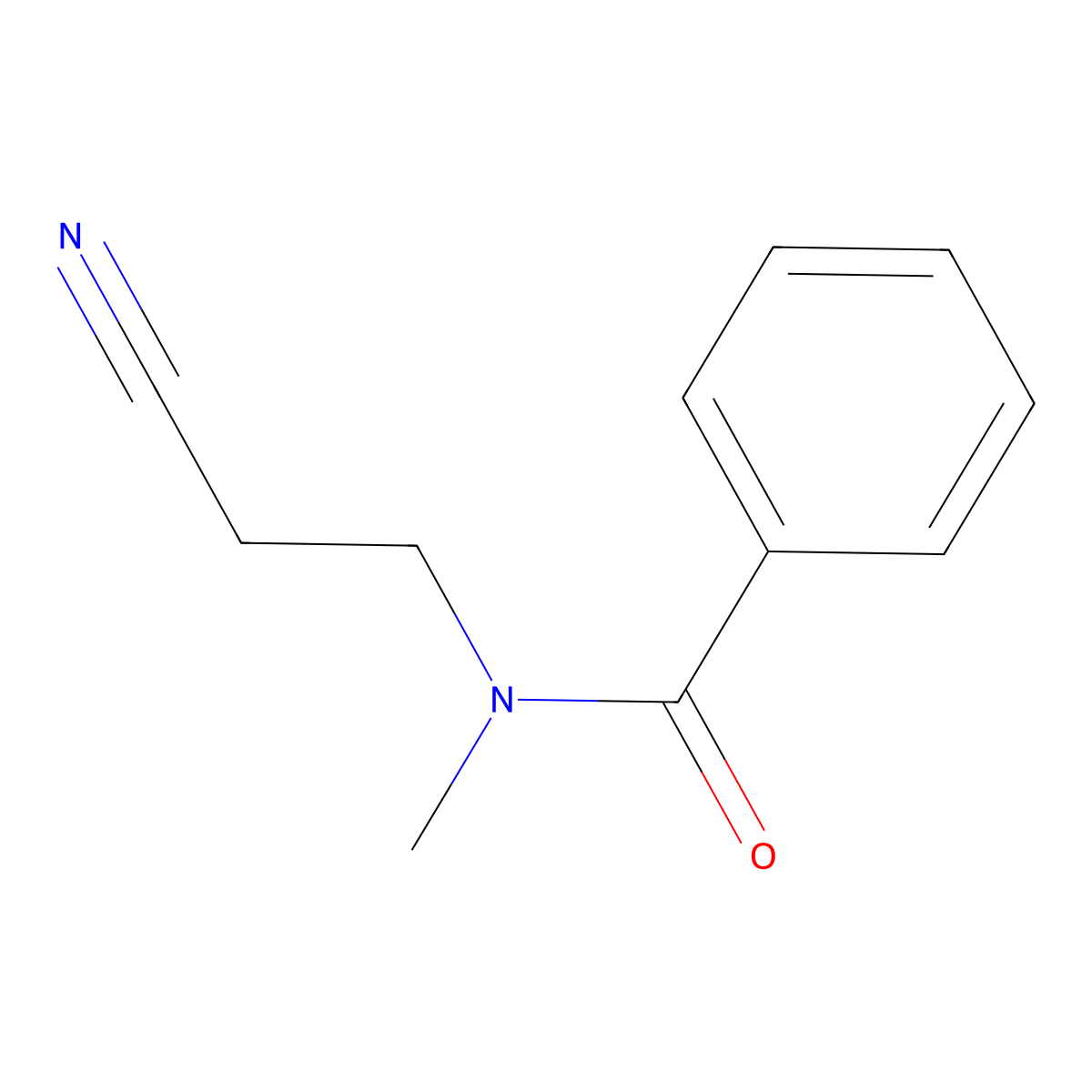 N-(2-Cyanoethyl)-N-methylbenzamide molecular structure, CAS 23873-66-7