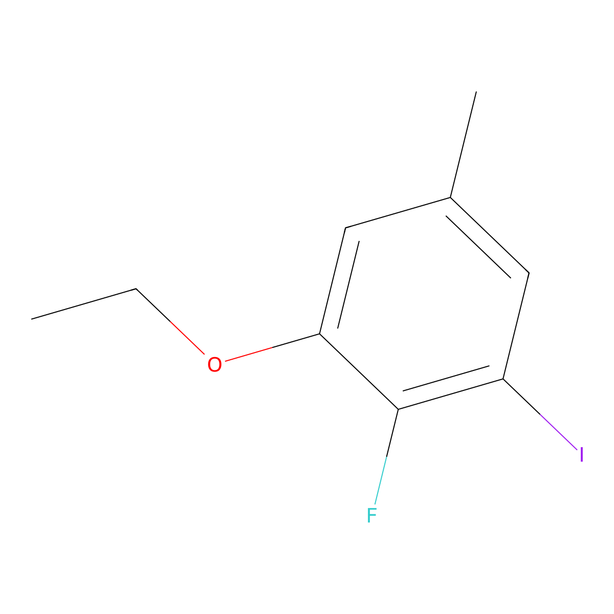 1-Ethoxy-2-fluoro-3-iodo-5-methylbenzene molecular structure, CAS 2387304-26-7
