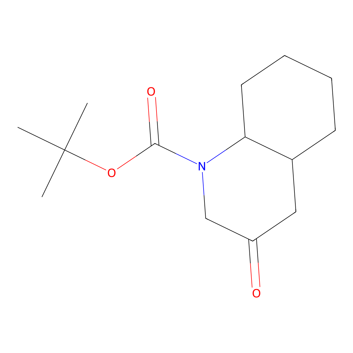 tert-butyl 3-oxooctahydroquinoline-1(2H)-carboxylate molecular structure, CAS 2387322-36-1