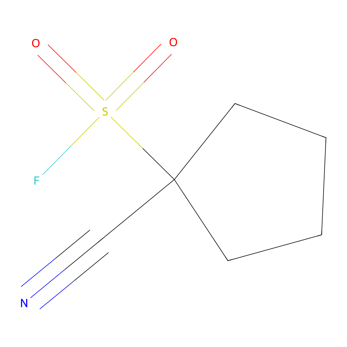 1-Cyanocyclopentane-1-sulfonyl fluoride molecular structure, CAS 2387327-96-8