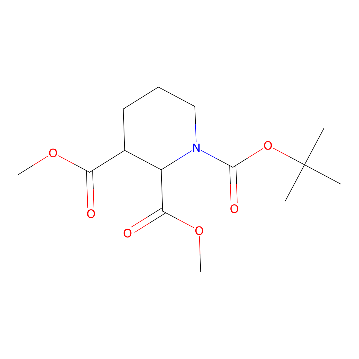 1-(tert-Butyl) 2,3-dimethyl piperidine-1,2,3-tricarboxylate molecular structure, CAS 2387347-32-0