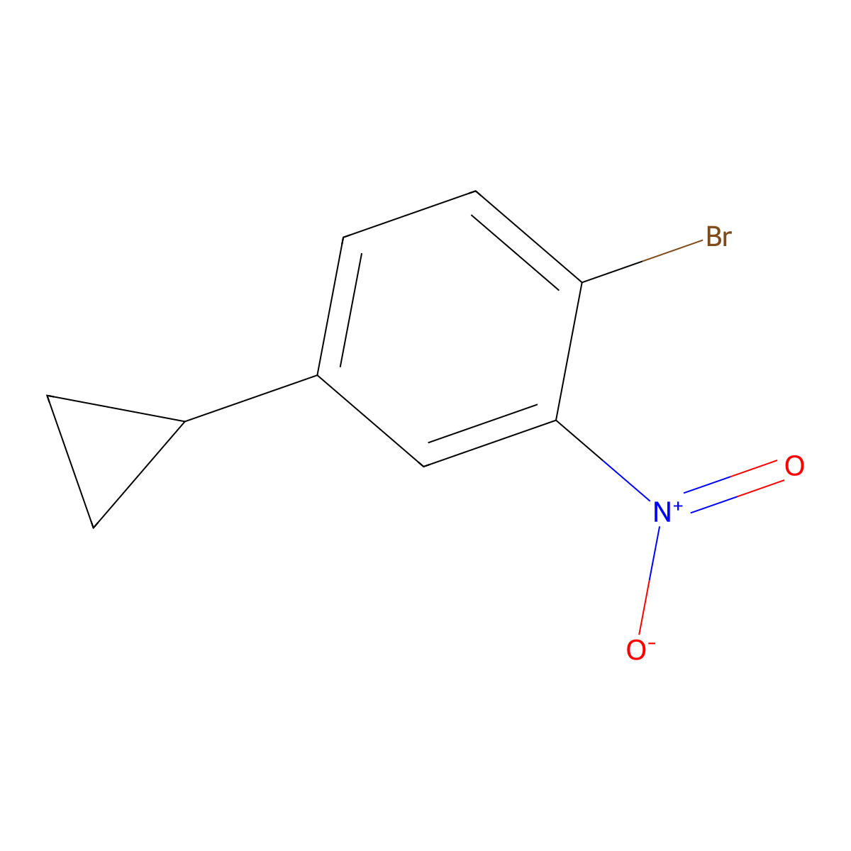 2-Bromo-5-cyclopropylnitrobenzene molecular structure, CAS 2387348-39-0