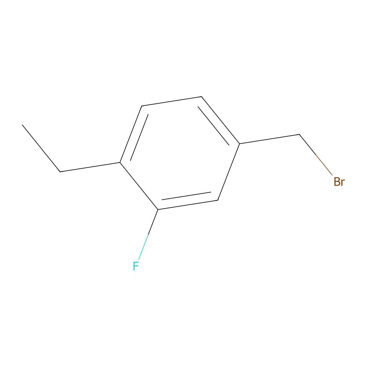 4-(Bromomethyl)-1-ethyl-2-fluorobenzene molecular structure, CAS 2387351-84-8