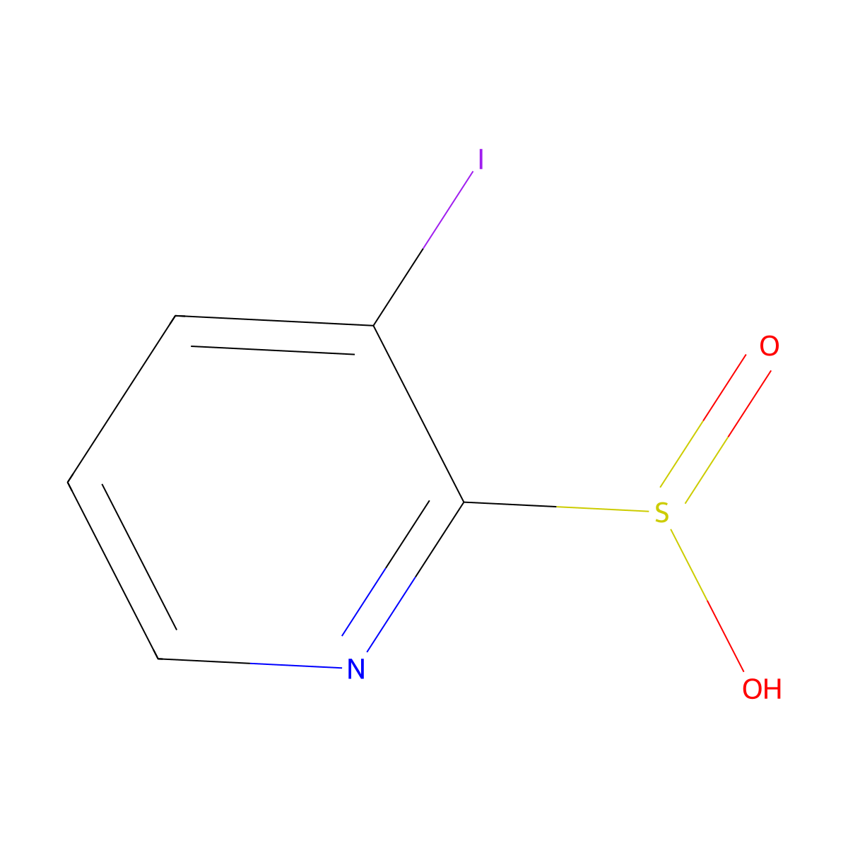 3-Iodopyridine-2-sulfinic acid molecular structure, CAS 2387364-39-6