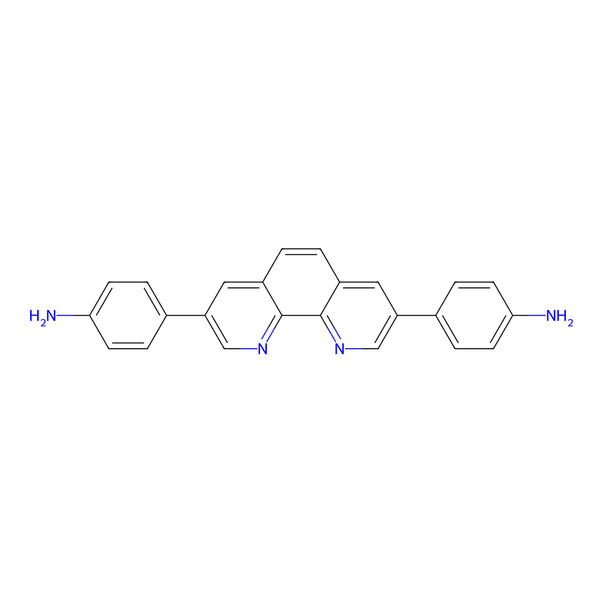 4,4'-(1,10-Phenanthroline-3,8-diyl)dianiline molecular structure, CAS 2387378-83-6