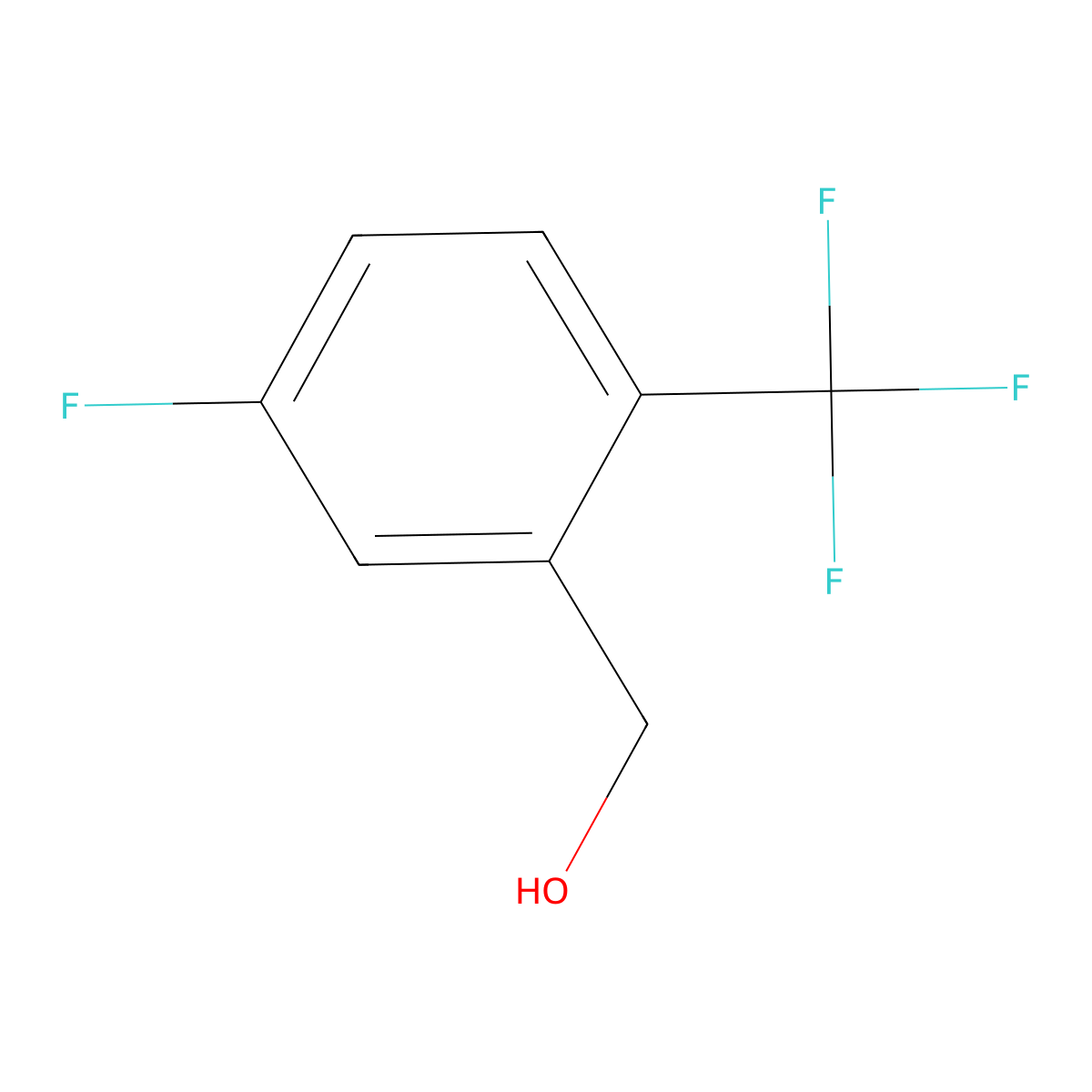 5-Fluoro-2-(trifluoromethyl)benzyl alcohol molecular structure, CAS 238742-82-0