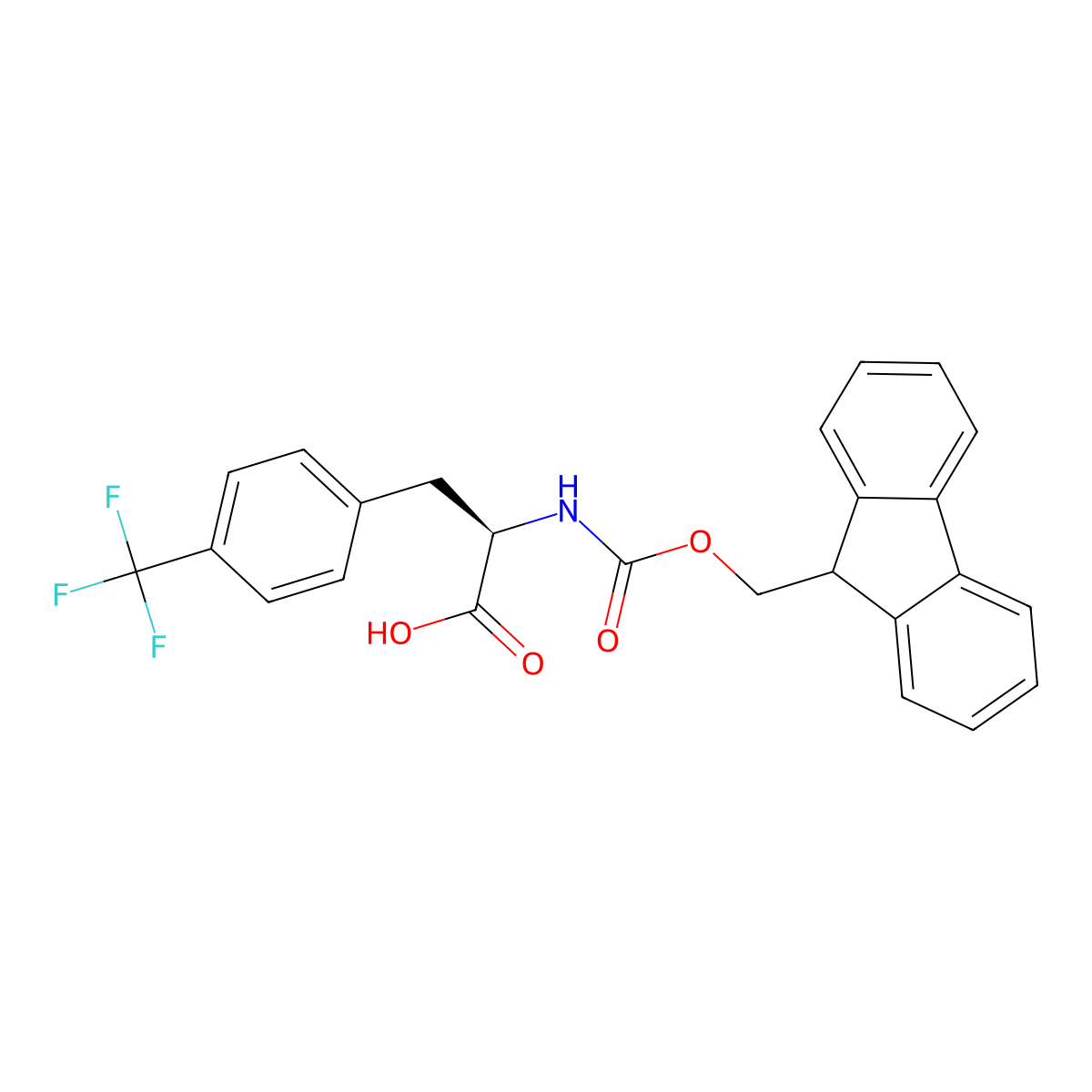 Fmoc-D-Phe(4-CF3)-OH molecular structure, CAS 238742-88-6